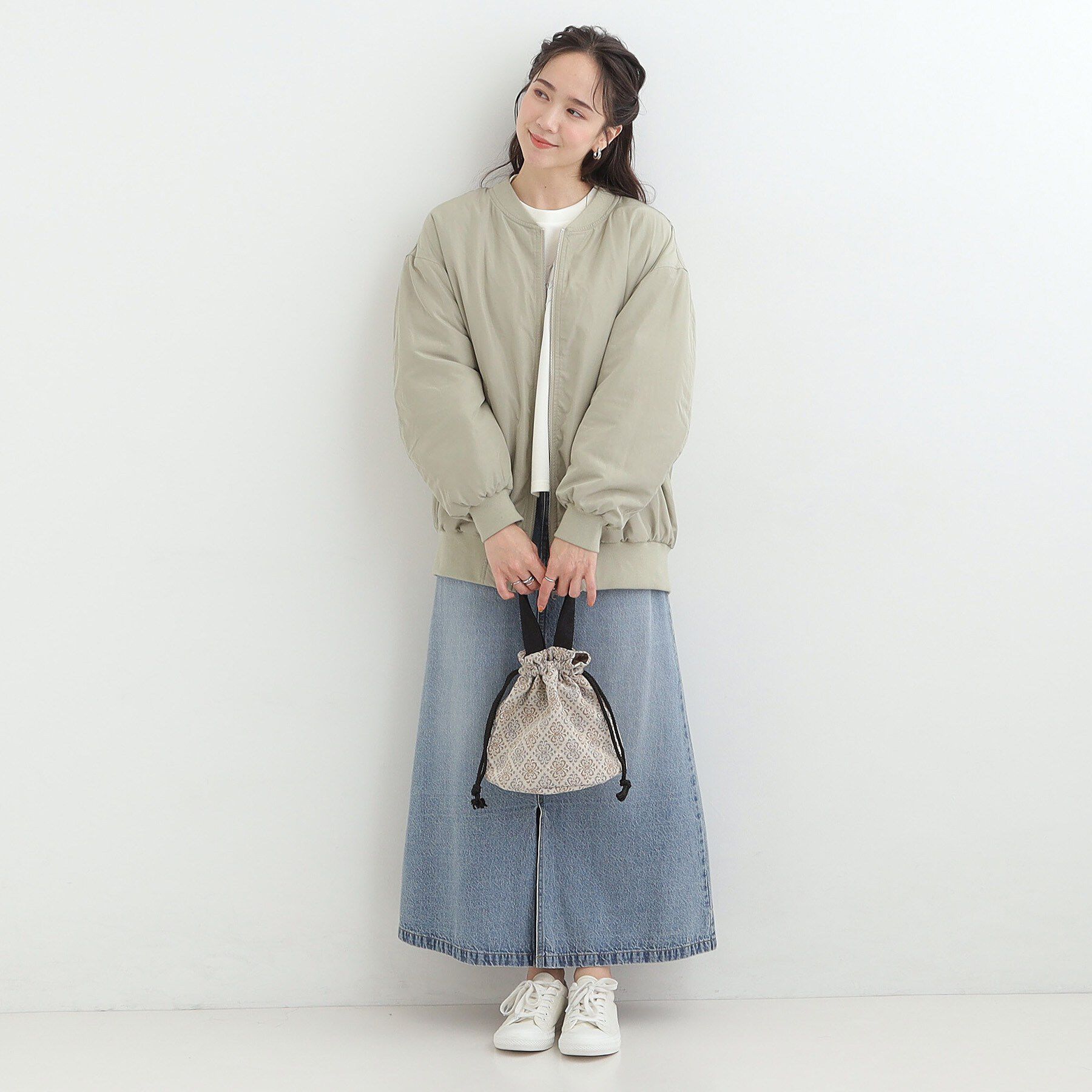 SHOO･LA･RUE「【インド製】ジャカード巾着バッグ」|トートバッグ|