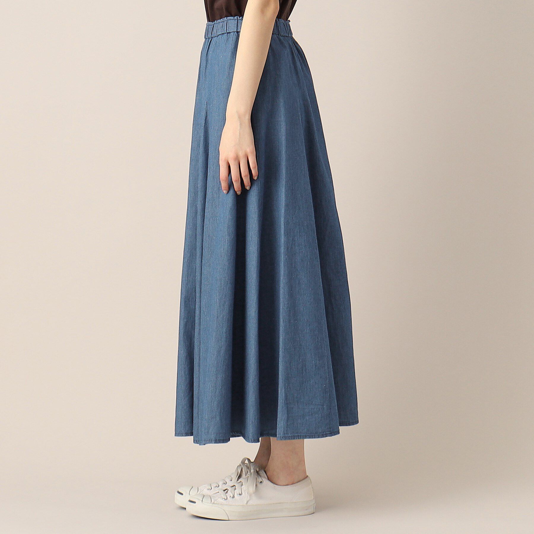 Dessin「【洗える】リネンブレンドデニム切替スカート（XS～L）」|スカート|
