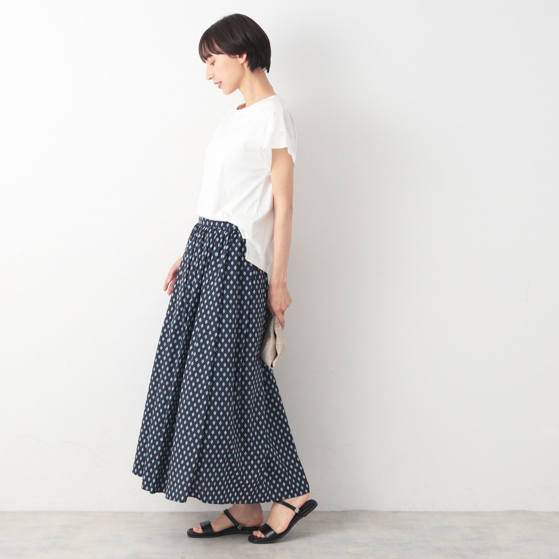 Dessin「【洗える】小紋プリントスカート」|スカート|