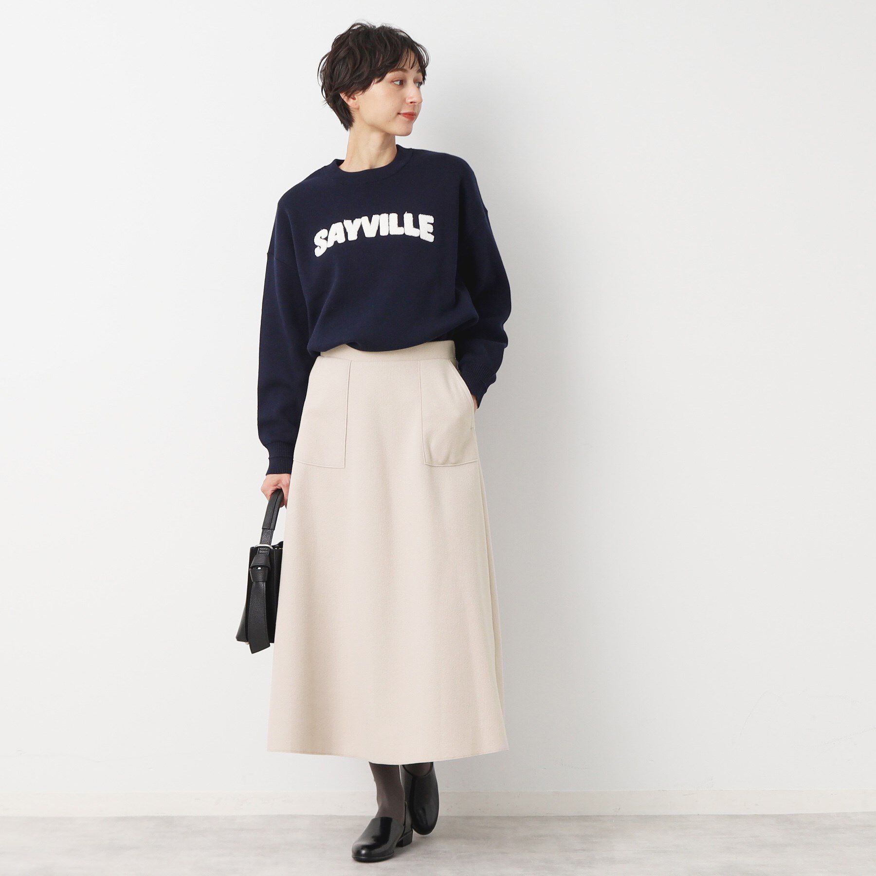 Dessin「【7色展開・後ろゴム】フレアメルトンスカート（XS～L）」|スカート|