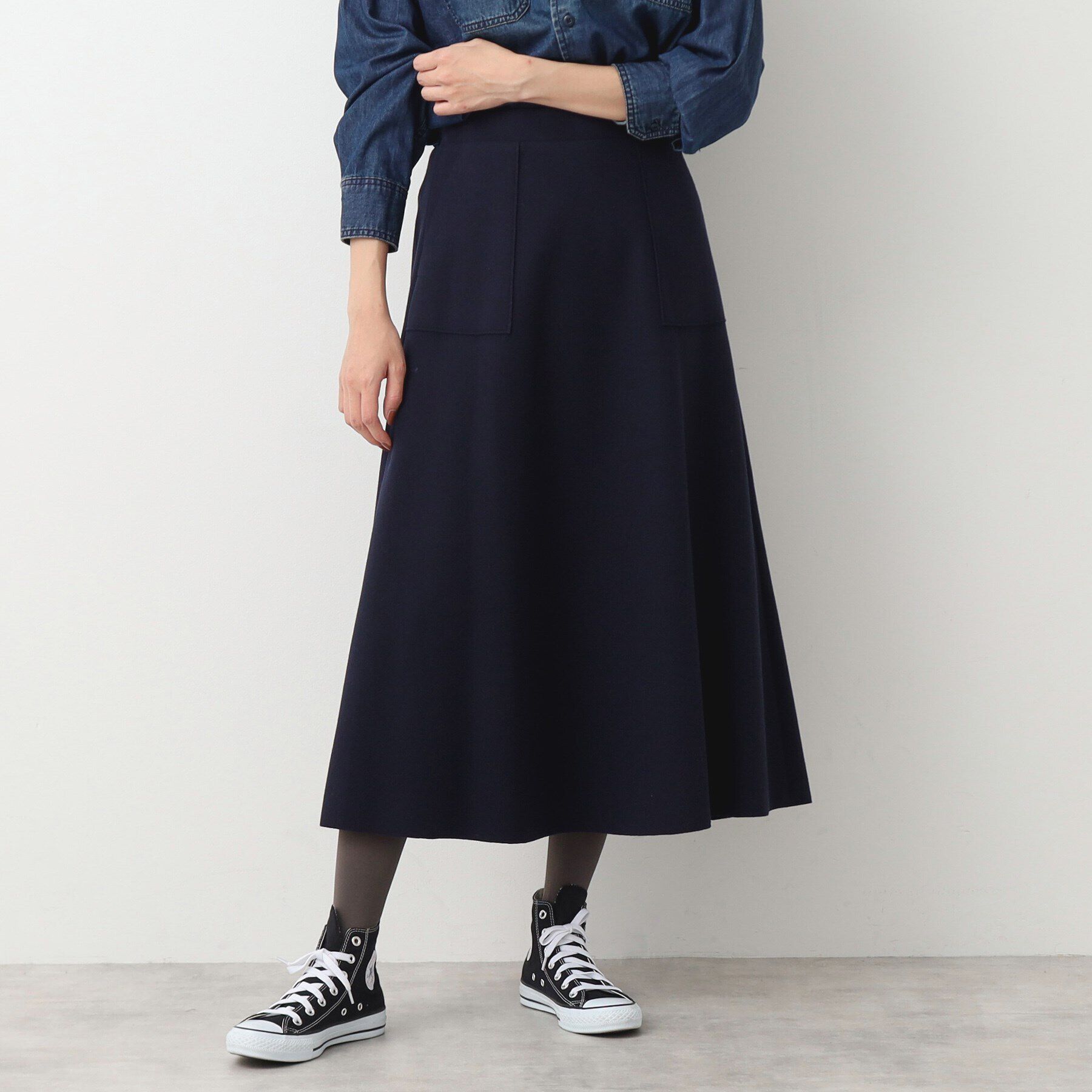 Dessin「【7色展開・後ろゴム】フレアメルトンスカート（XS～L）」|スカート|