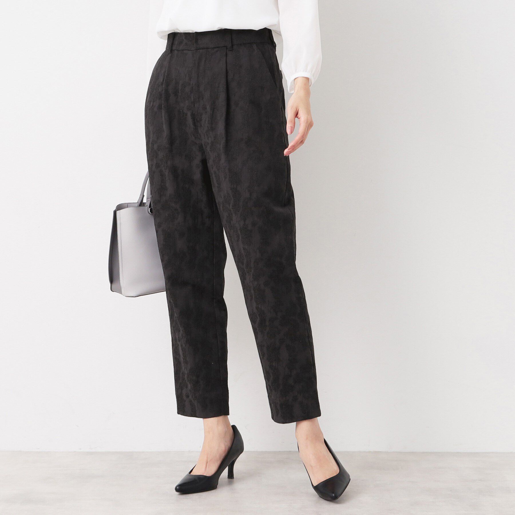 Dessin「【入卒/セレモニー/セットアップ可能/洗える】フラワージャカードテーパードパンツ」|その他|