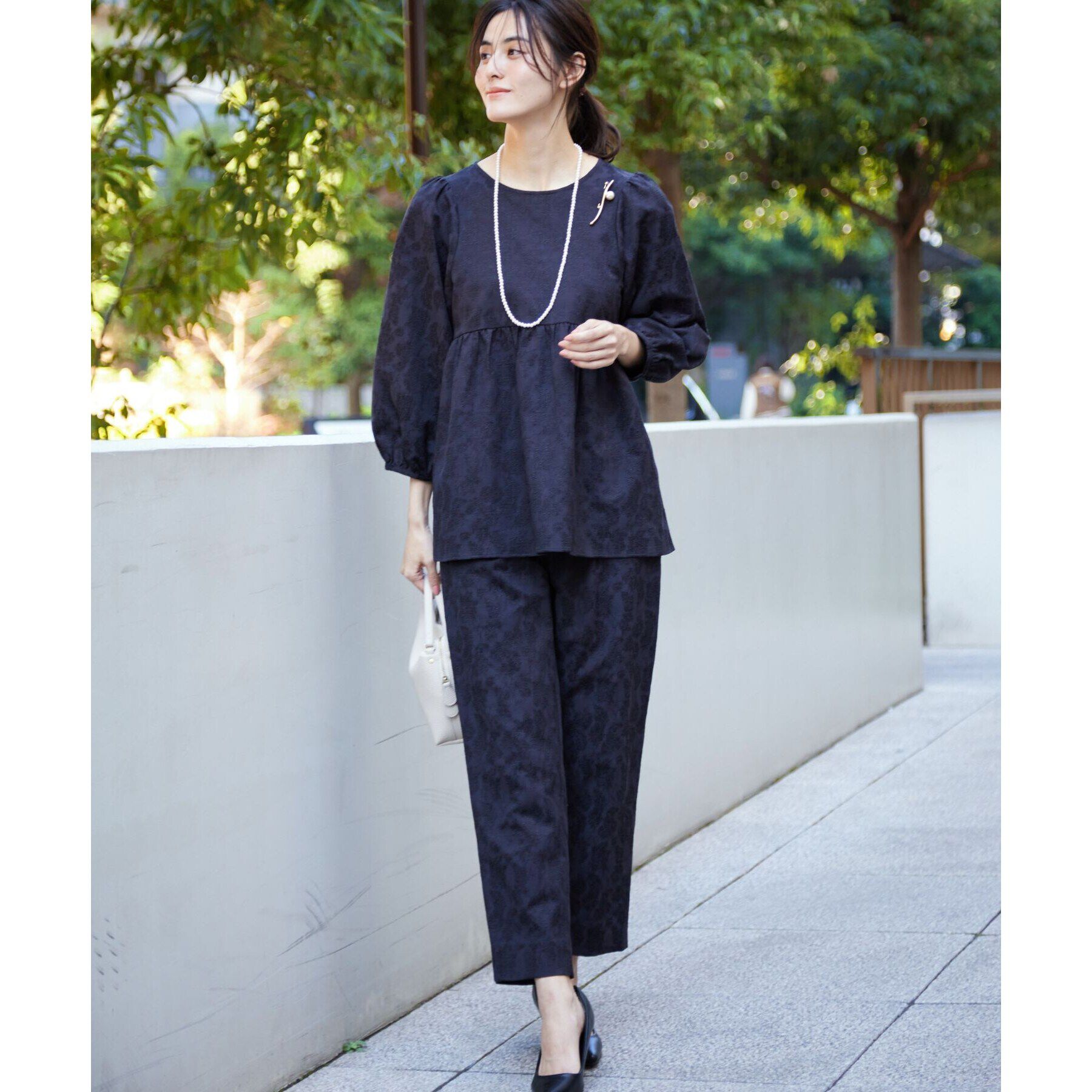 Dessin「【入卒/セレモニー/セットアップ可能/洗える】フラワージャカードテーパードパンツ」|その他|