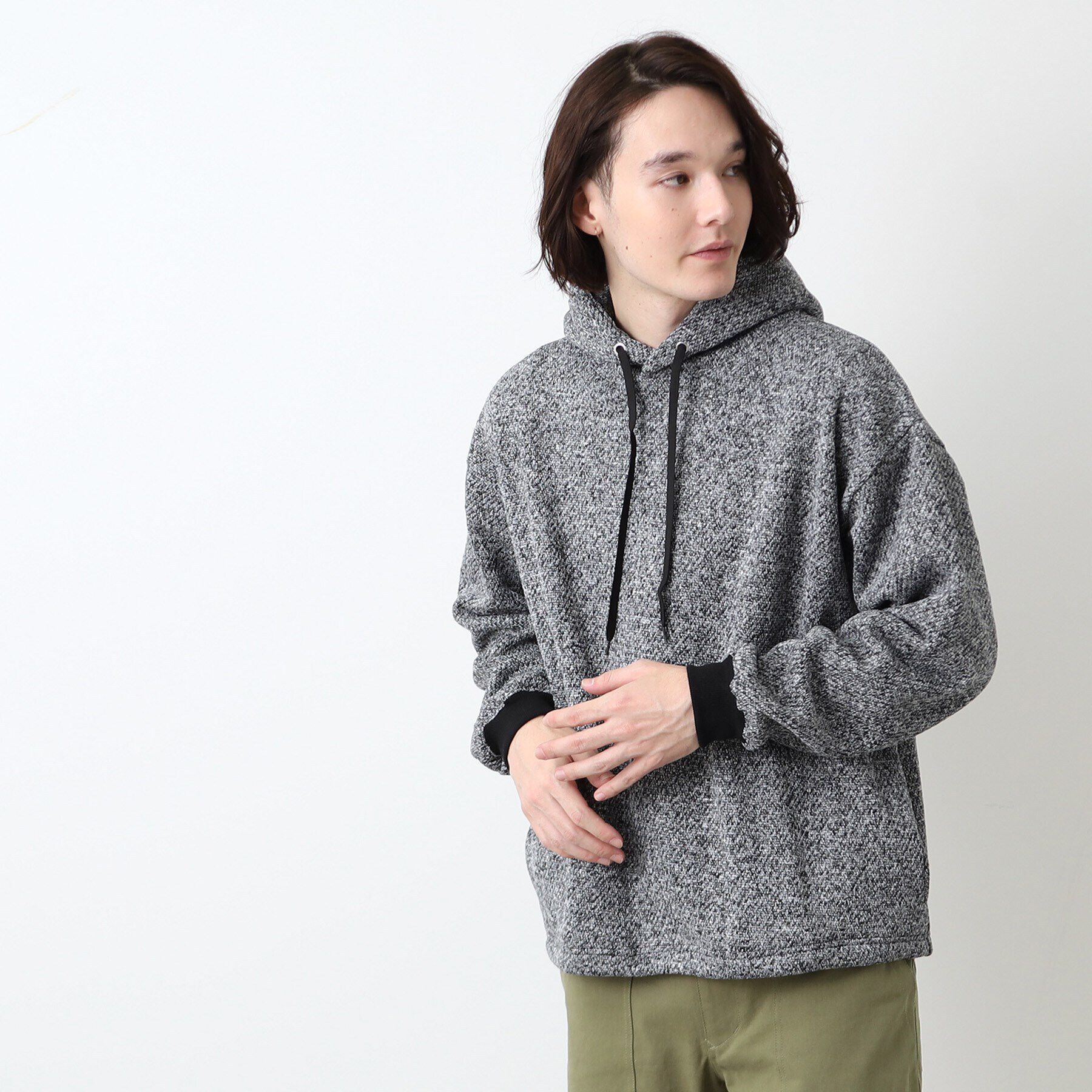 Dessin「【洗える】フリンジ調フーデットパーカ」|パーカー|