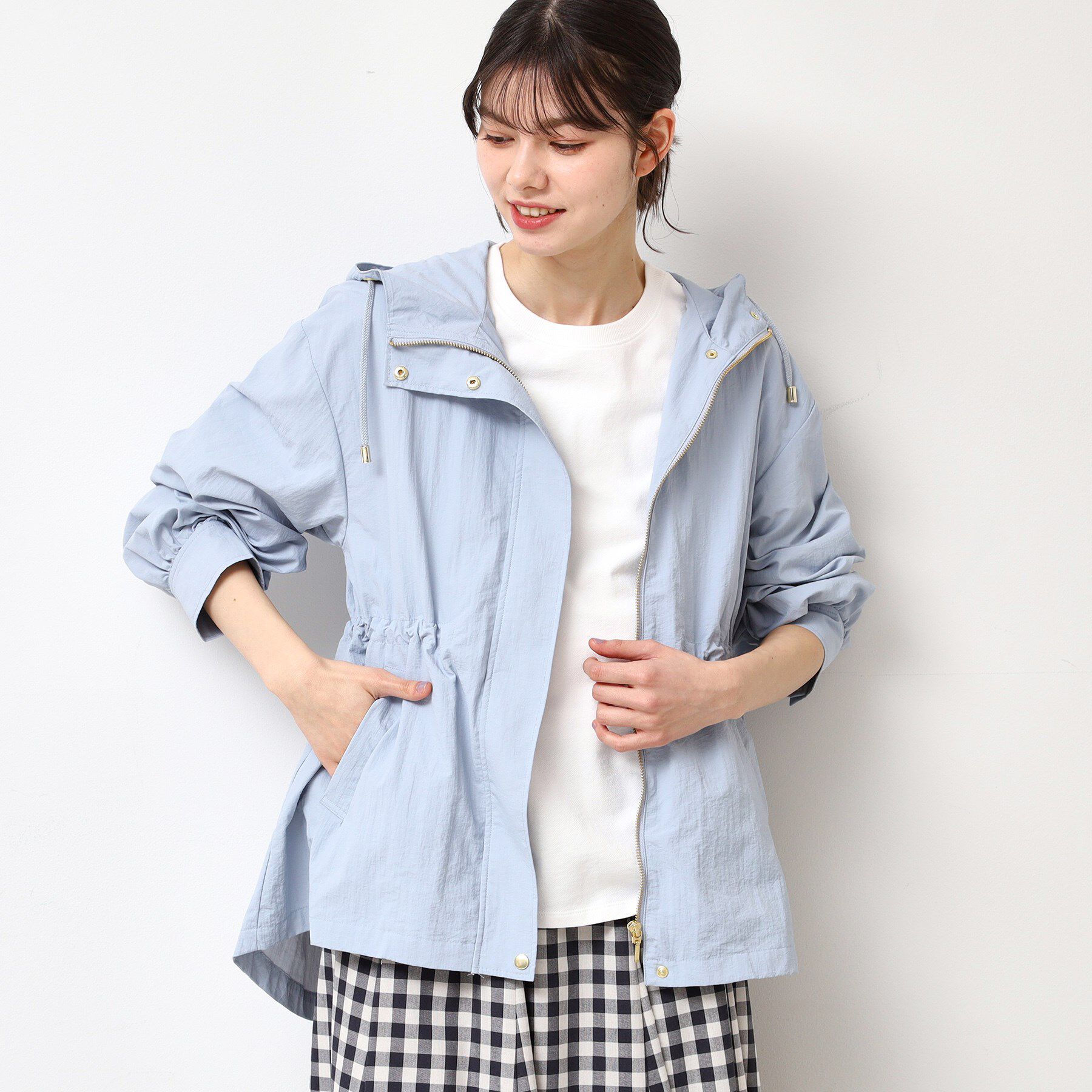 Dessin「ドロストフーデットライトブルゾン（S～L）」|ブルゾン・スタジャン|