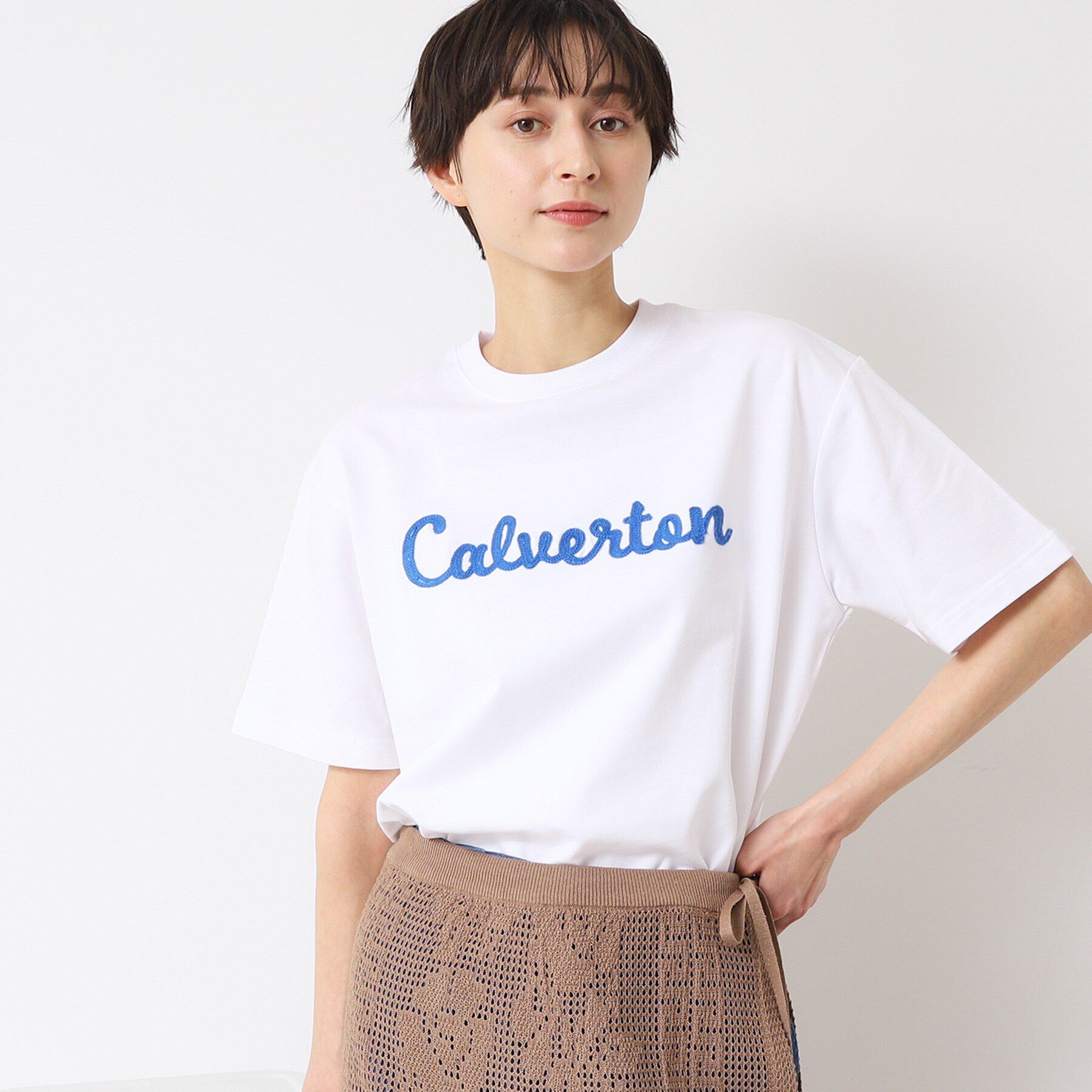 Dessin「【ユニセックス】ロゴTシャツ」|Tシャツ・カットソー|ホワイト(002)