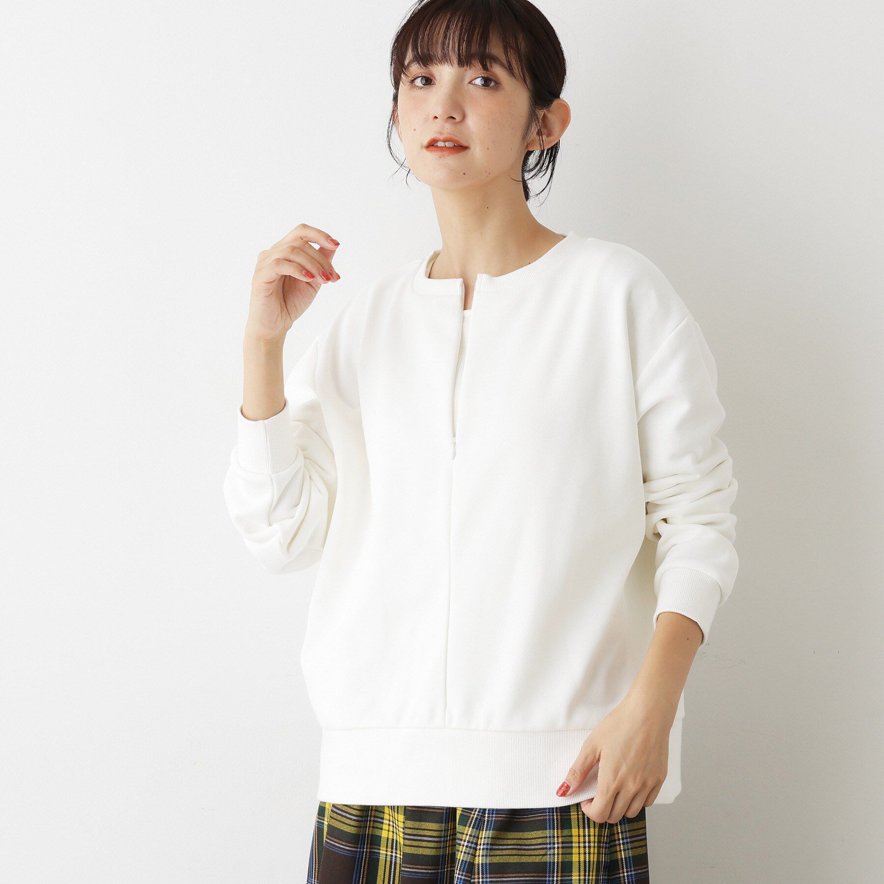 Dessin「【洗える】ハーフジップ裏毛」|パーカー|