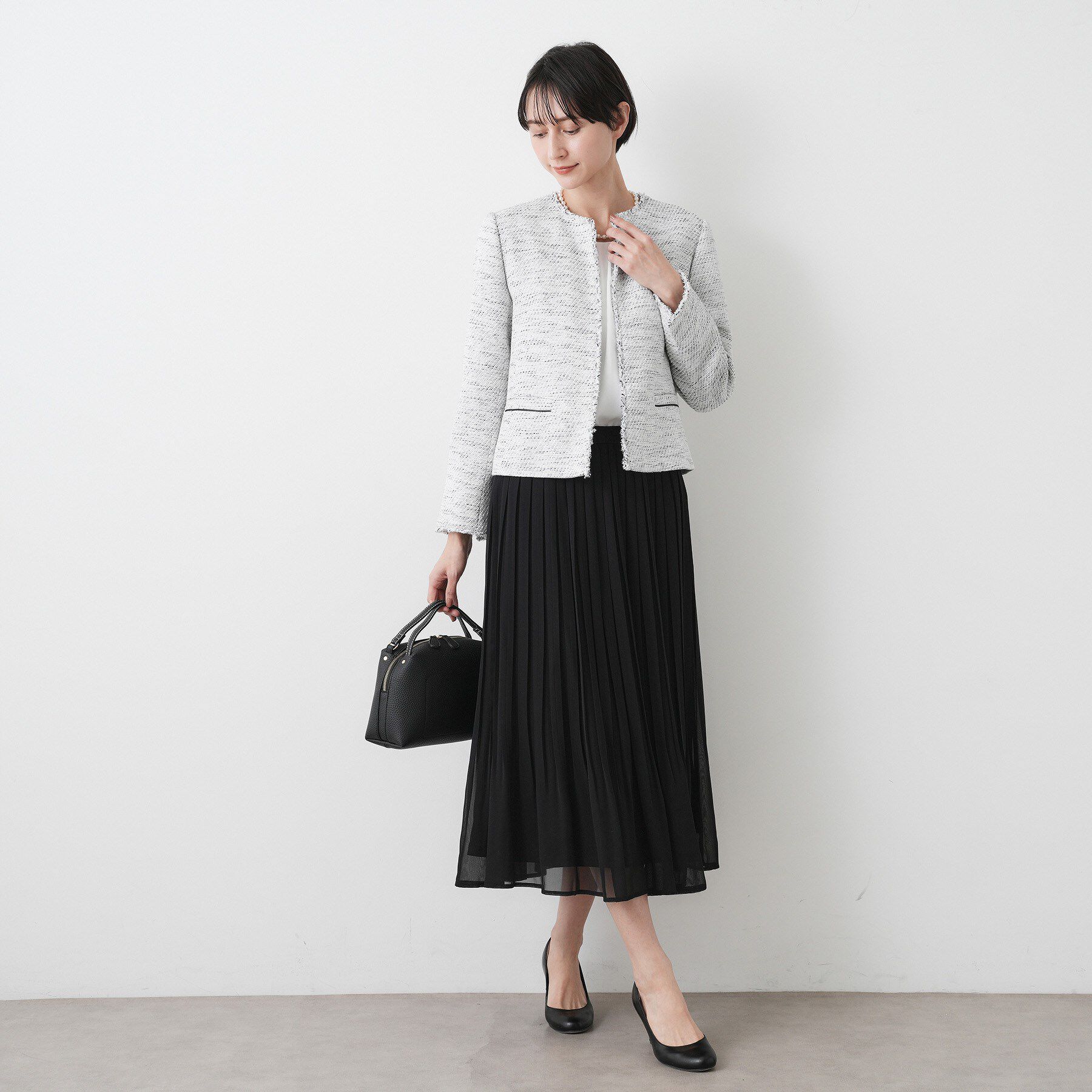 Dessin「【入卒/セレモニー/ウエストゴム/洗える】シフォンプリーツスカート」|スカート|