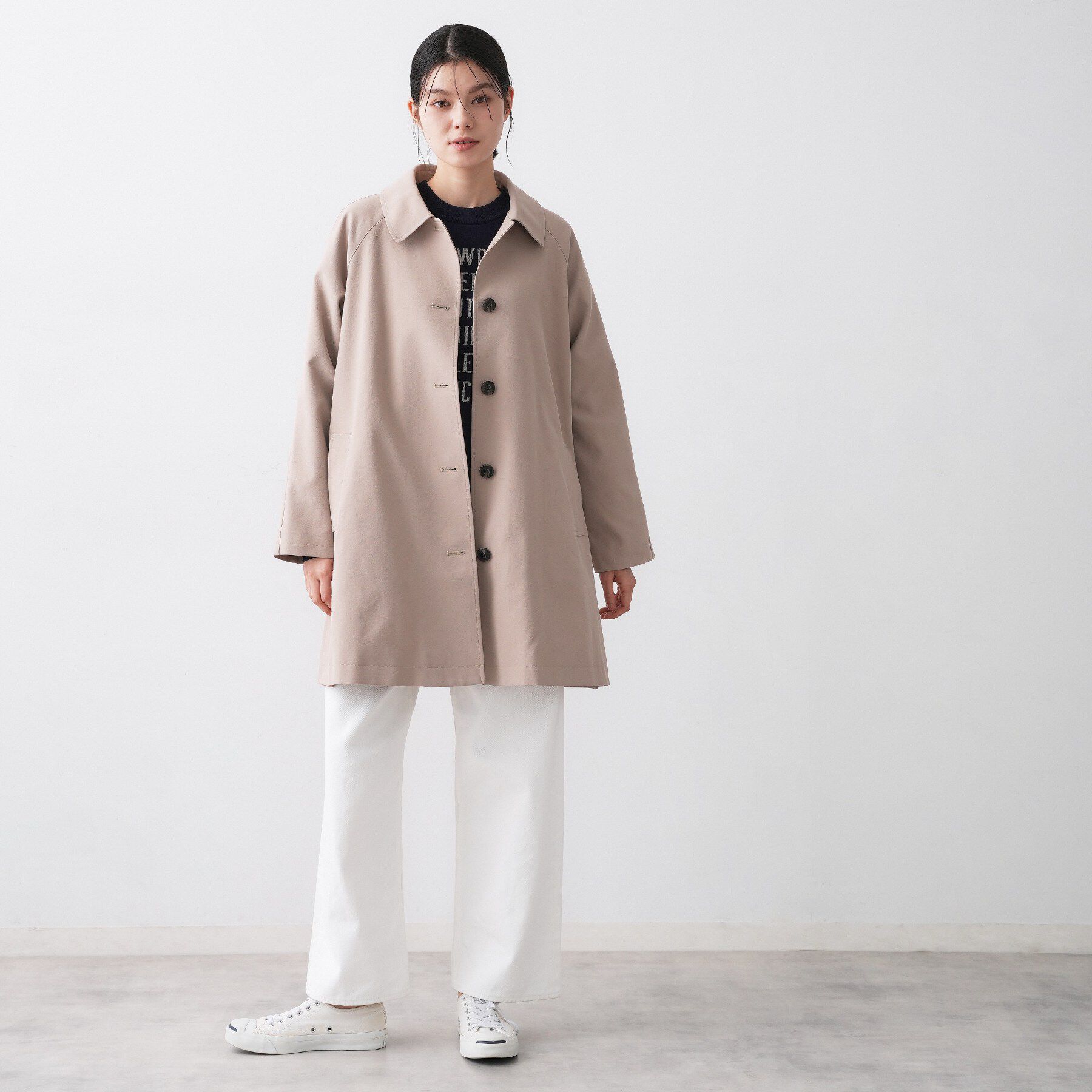 Dessin「【花粉ガード/撥水加工/洗える】ステンカラースプリングコート」|ステンカラーコート|