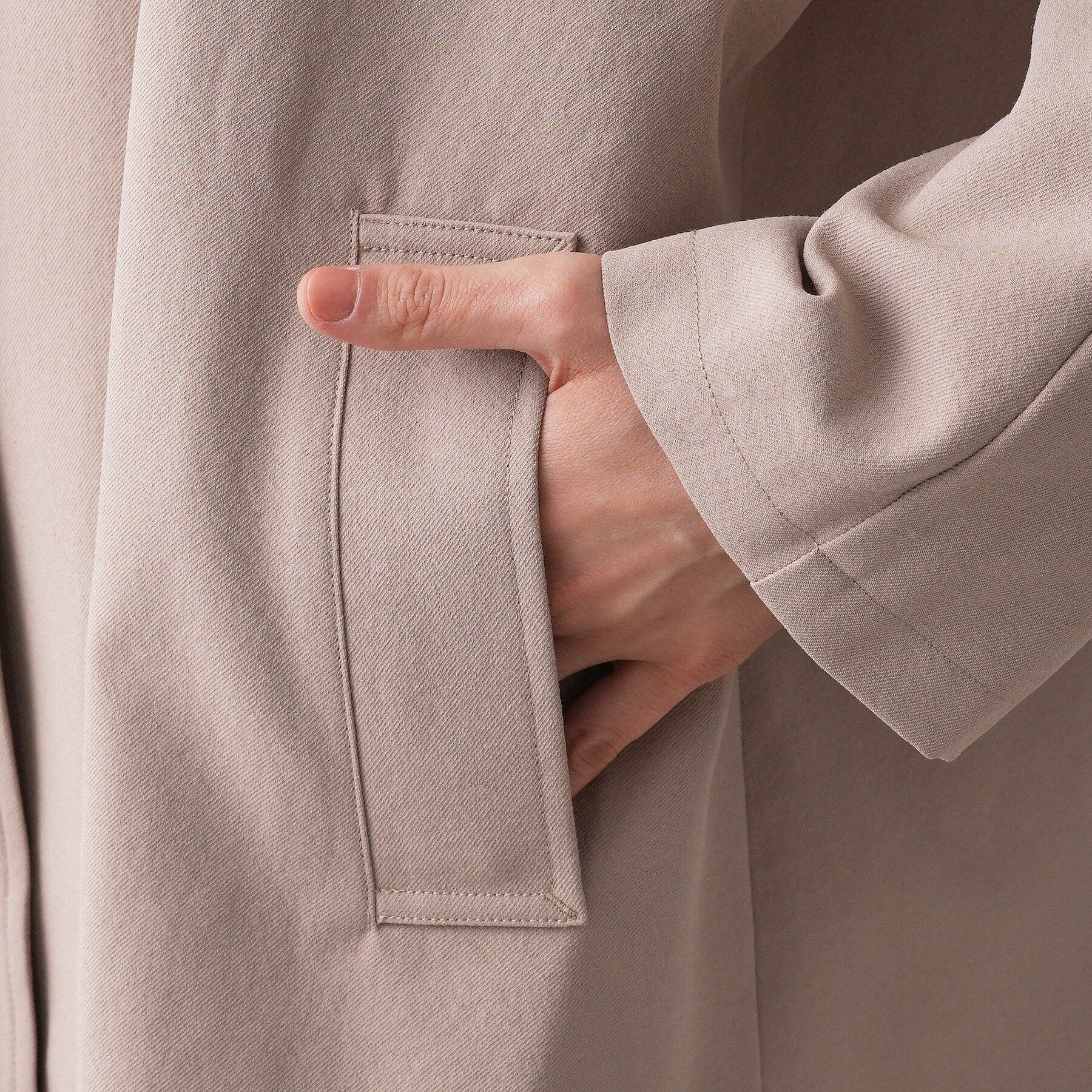 Dessin「【花粉ガード/撥水加工/洗える】ステンカラースプリングコート」|ステンカラーコート|