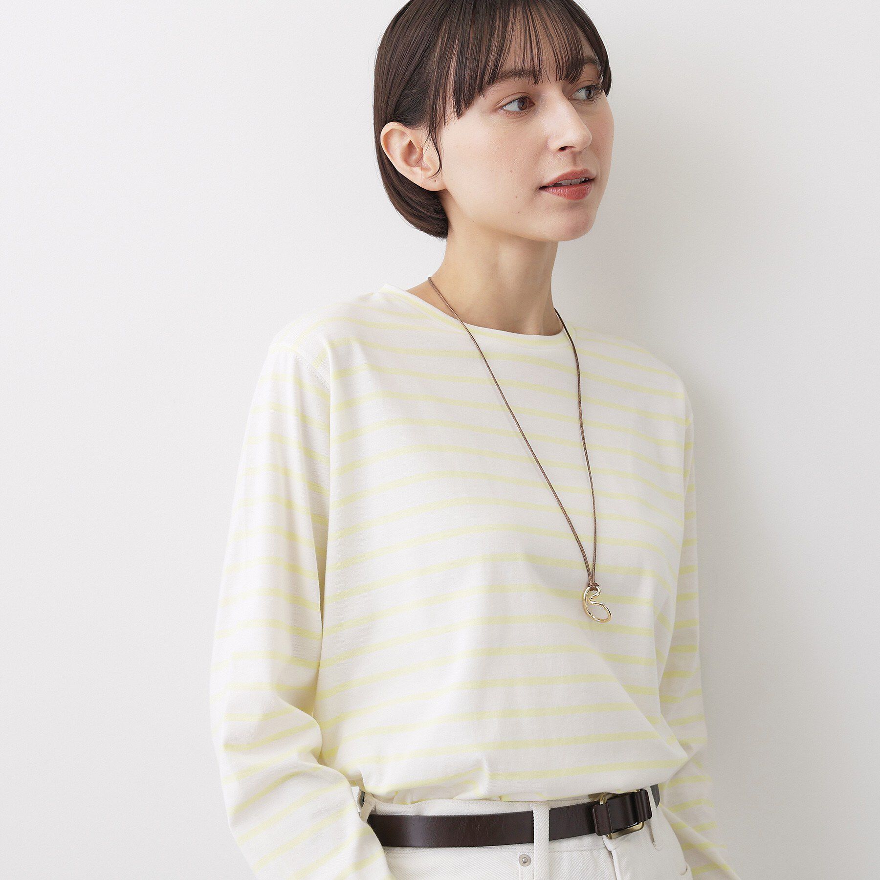 Dessin「【洗える】シャツテールロングTシャツ」|Tシャツ・カットソー|