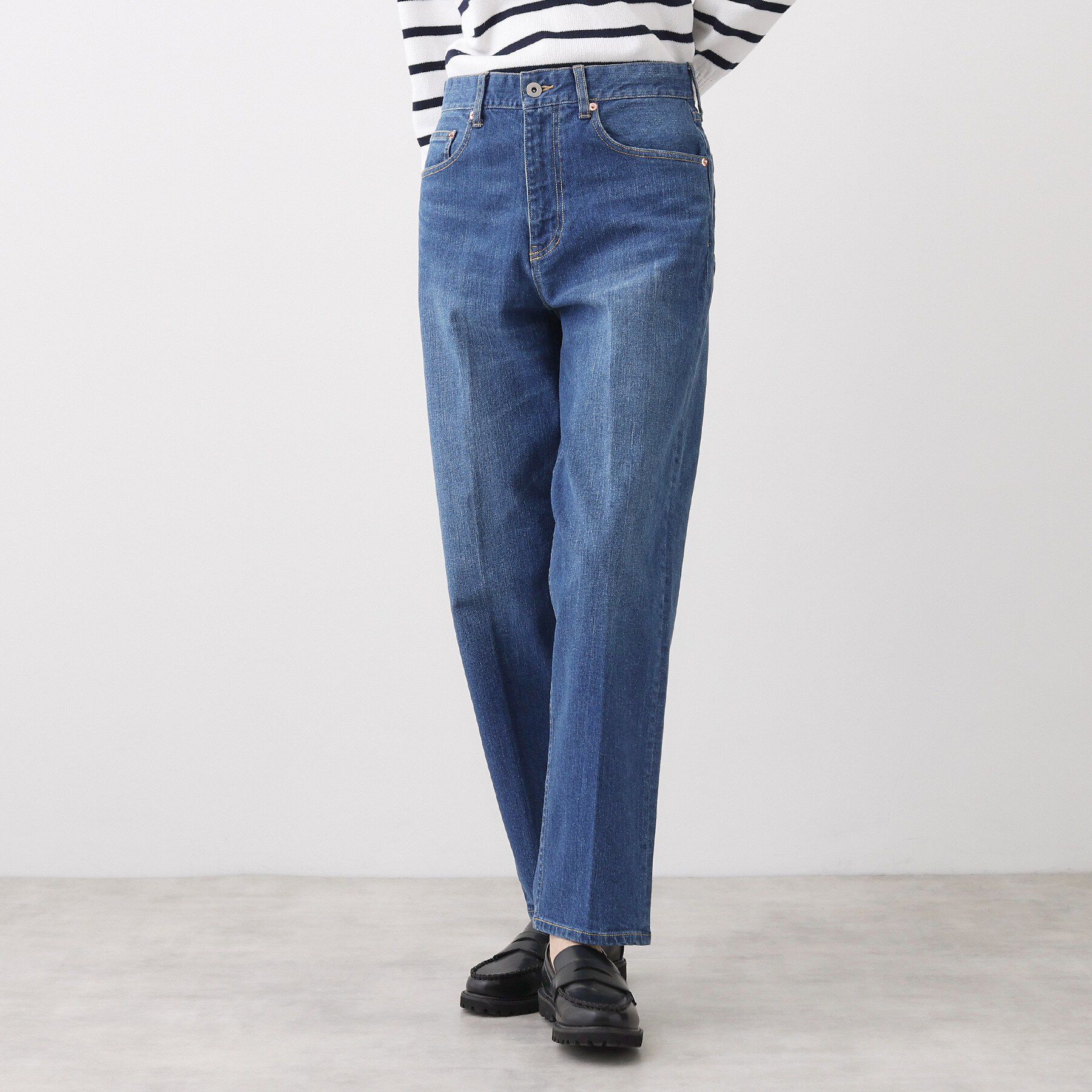 Dessin「【ユニセックス/洗える】テーパードシルエット12OZデニム」|デニム|ブルー(092)