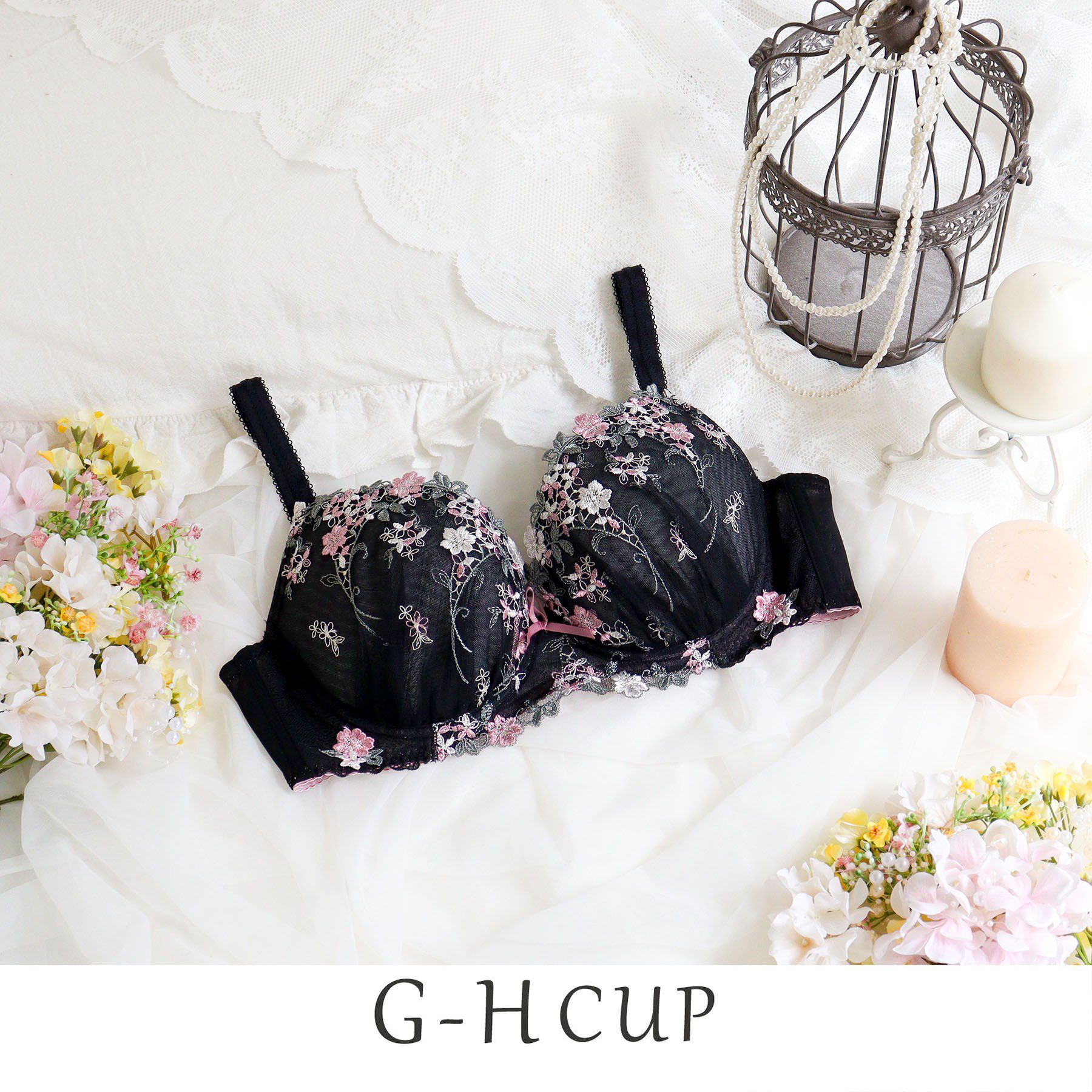 Risa Magli「ナヨン ブラジャー（G-H）＜バストアップタイプ＞」|インナー|ブラック(019)