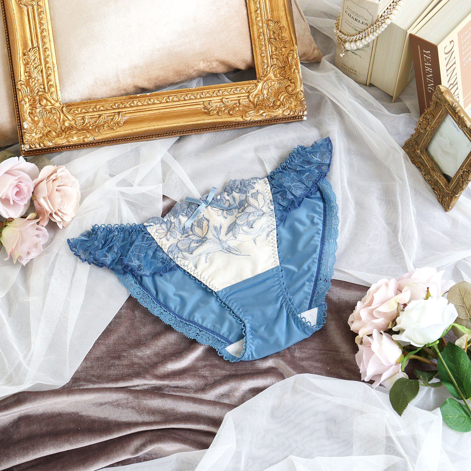 Risa Magli「リアナ ノーマルショーツ」|インナー|ブルー(092)