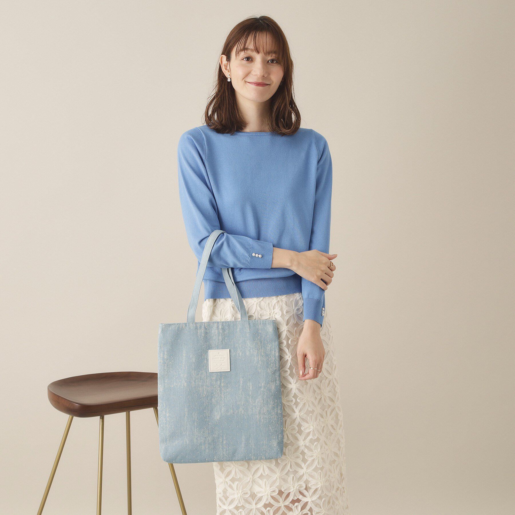 ITS&rsquo;DEMO「【A4対応】ストーンデニムトート」|トートバッグ|