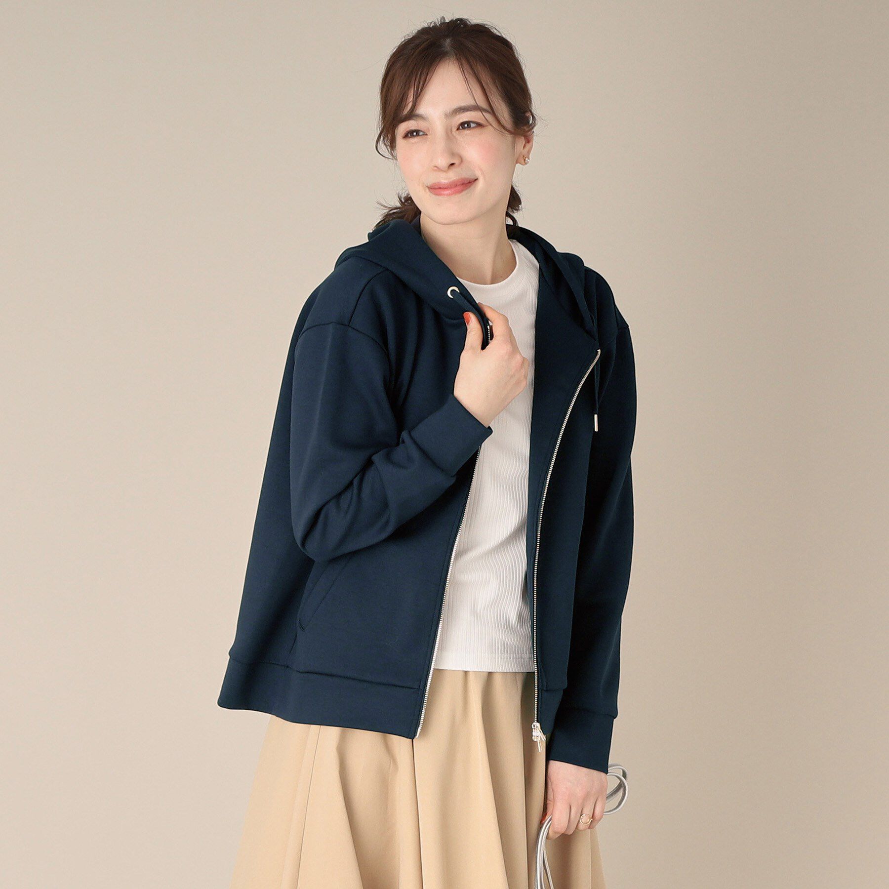 ITS&rsquo;DEMO「【手洗い可】ダブルジップダンボールパーカ」|パーカー|