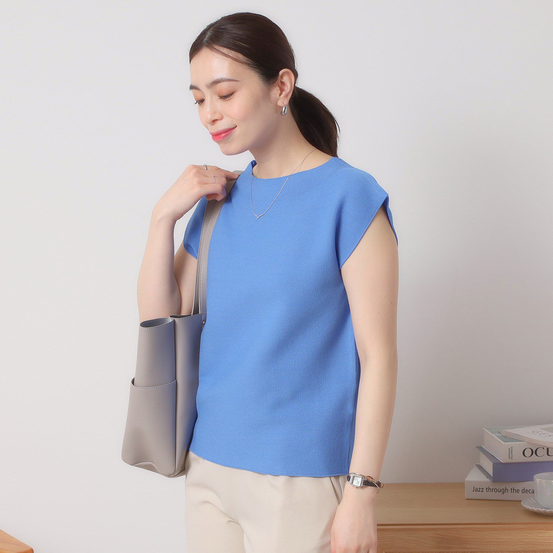 ITS&rsquo;DEMO「【清涼感／洗濯機OK】フレンチスリーブニット」|ニット・セーター|