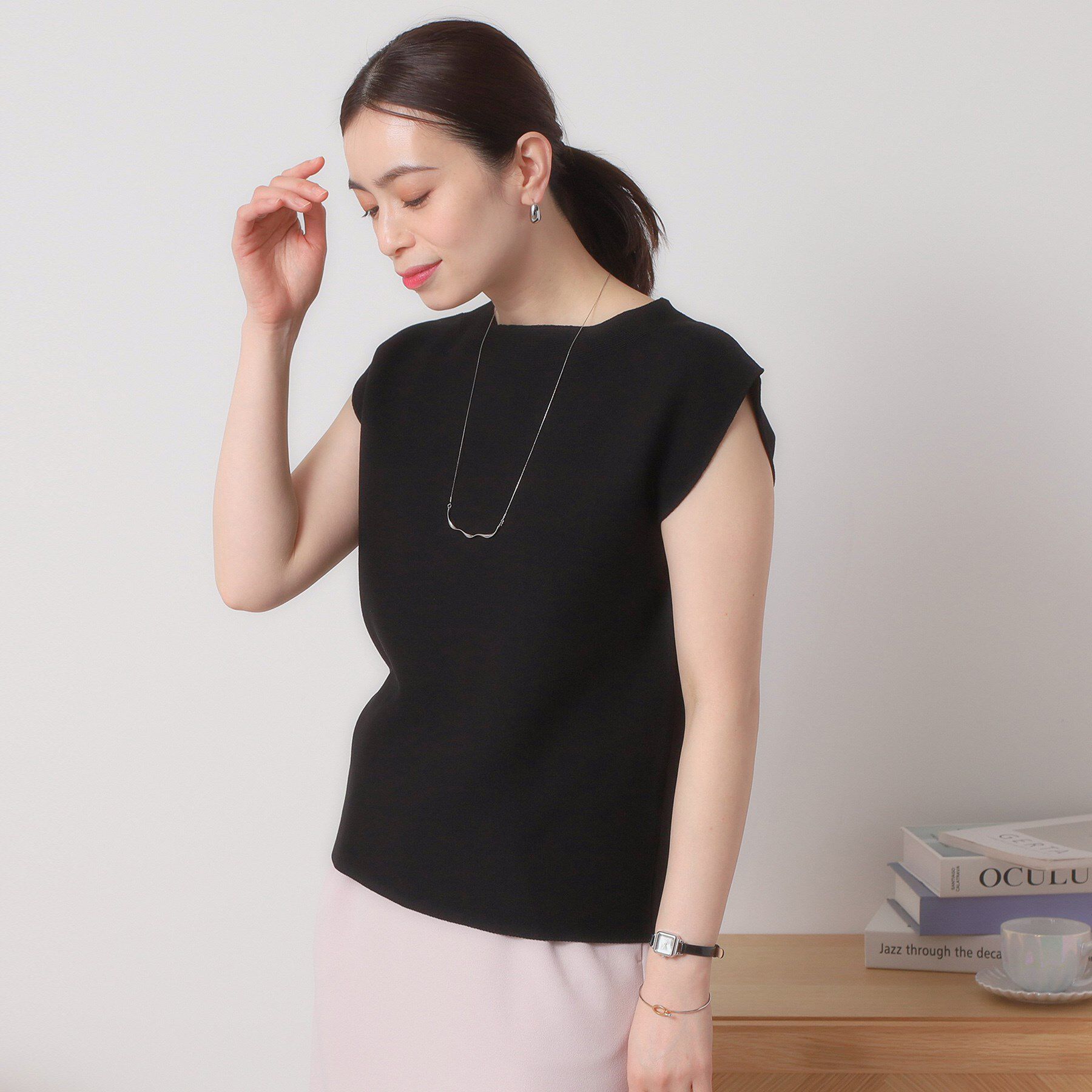 ITS&rsquo;DEMO「【清涼感／洗濯機OK】フレンチスリーブニット」|ニット・セーター|