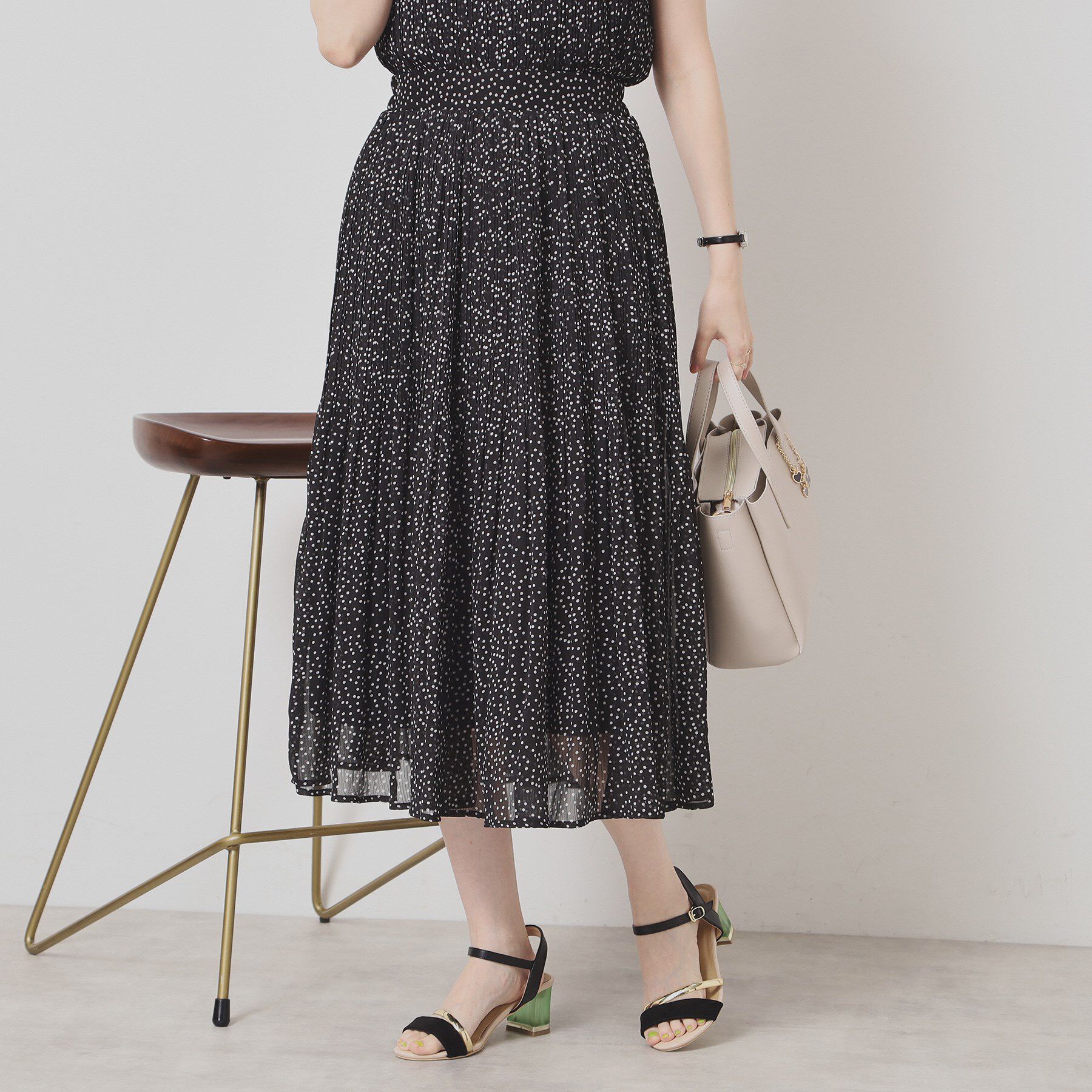 ITS&rsquo;DEMO「【手洗い可／ウエストゴム】楊柳プリーツスカート」|スカート|