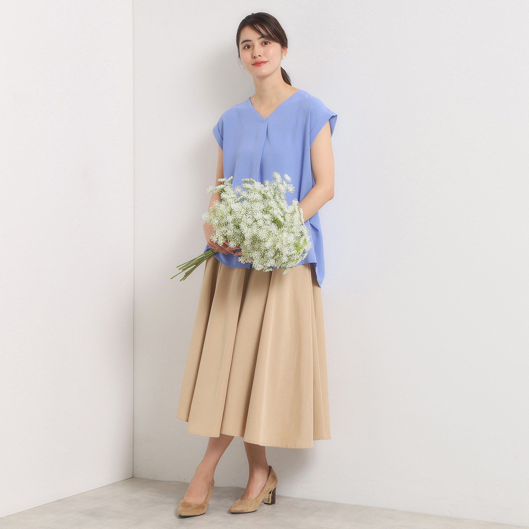 ITS&rsquo;DEMO「【手洗い可】バックプリーツブラウス」|シャツ・ブラウス|