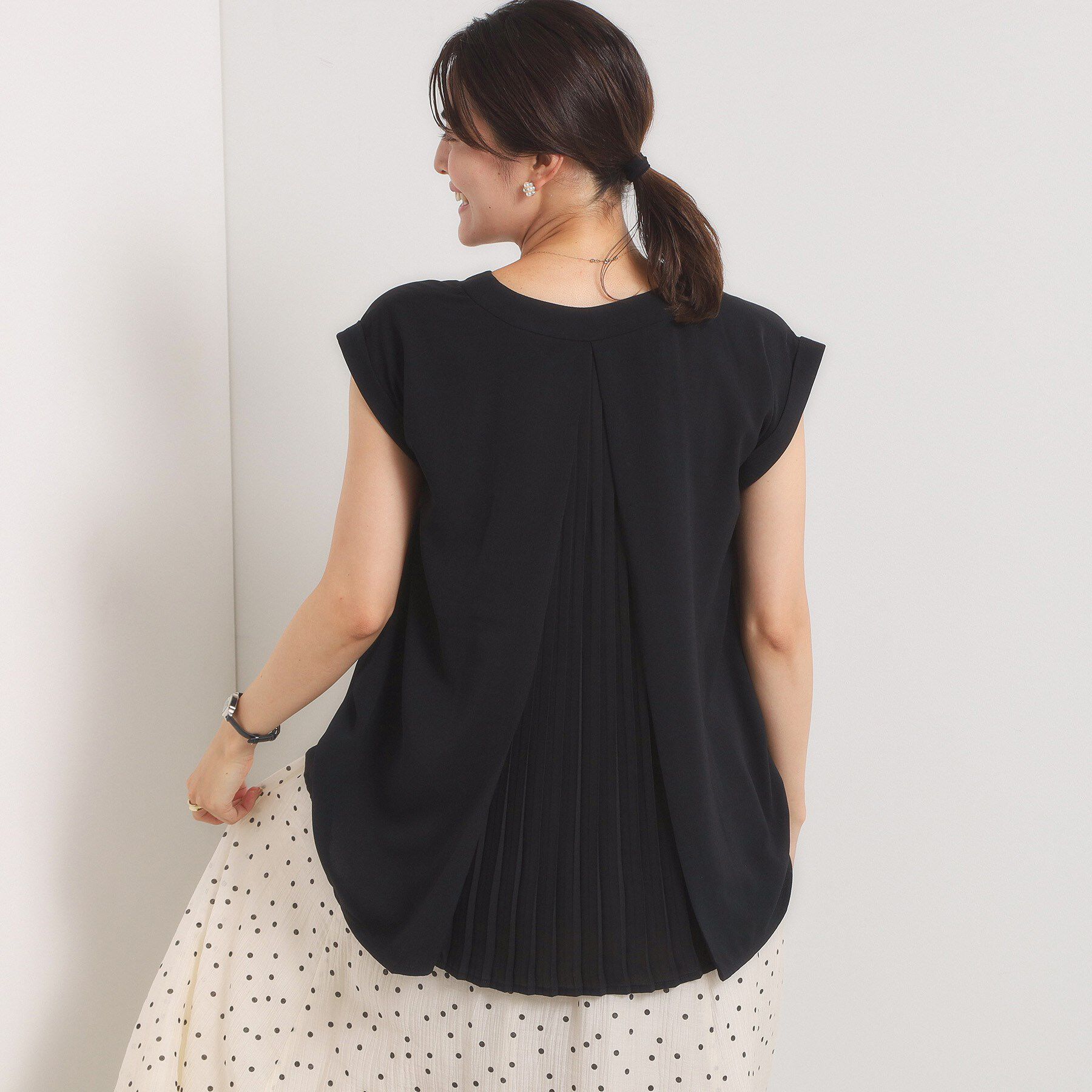 ITS&rsquo;DEMO「【手洗い可】バックプリーツブラウス」|シャツ・ブラウス|