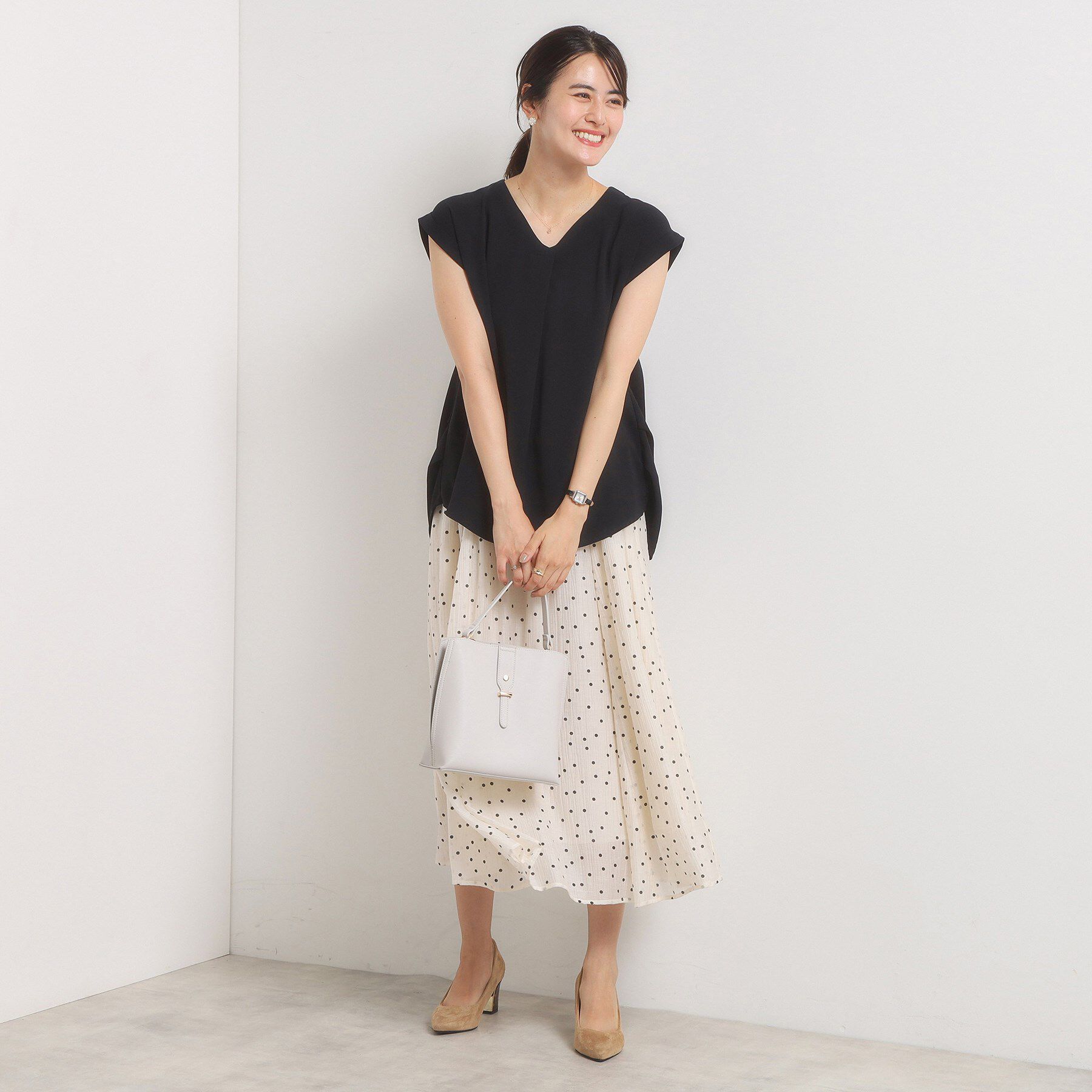 ITS&rsquo;DEMO「【手洗い可】バックプリーツブラウス」|シャツ・ブラウス|