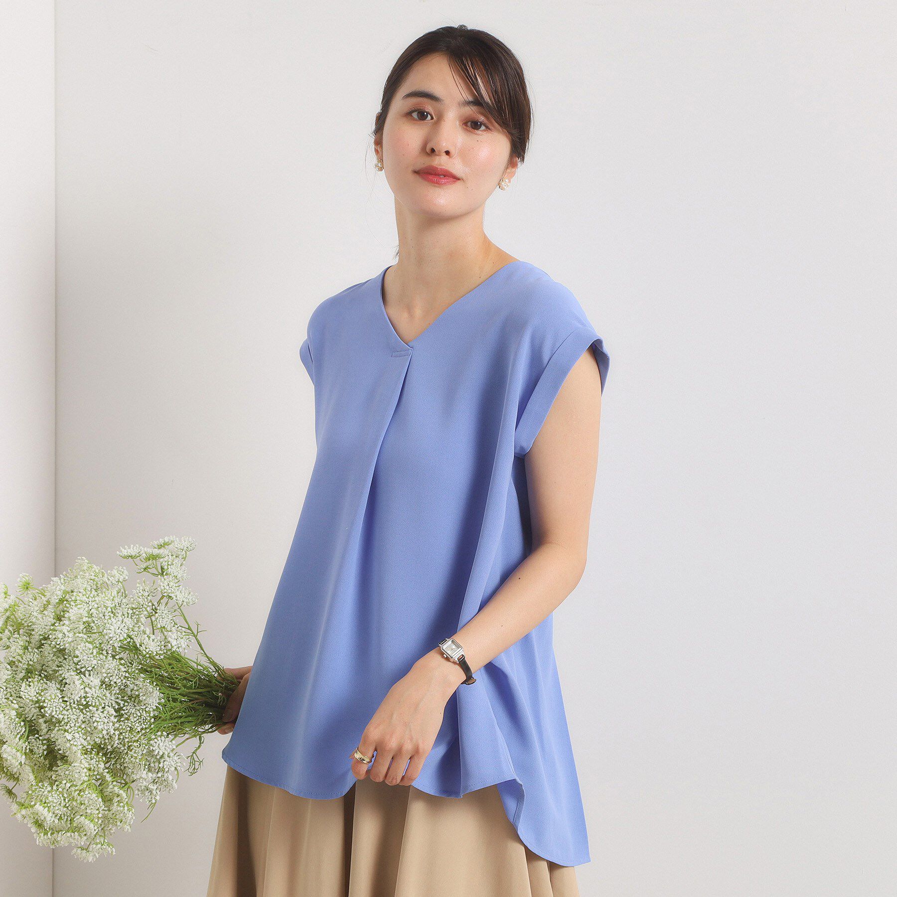 ITS&rsquo;DEMO「【手洗い可】バックプリーツブラウス」|シャツ・ブラウス|