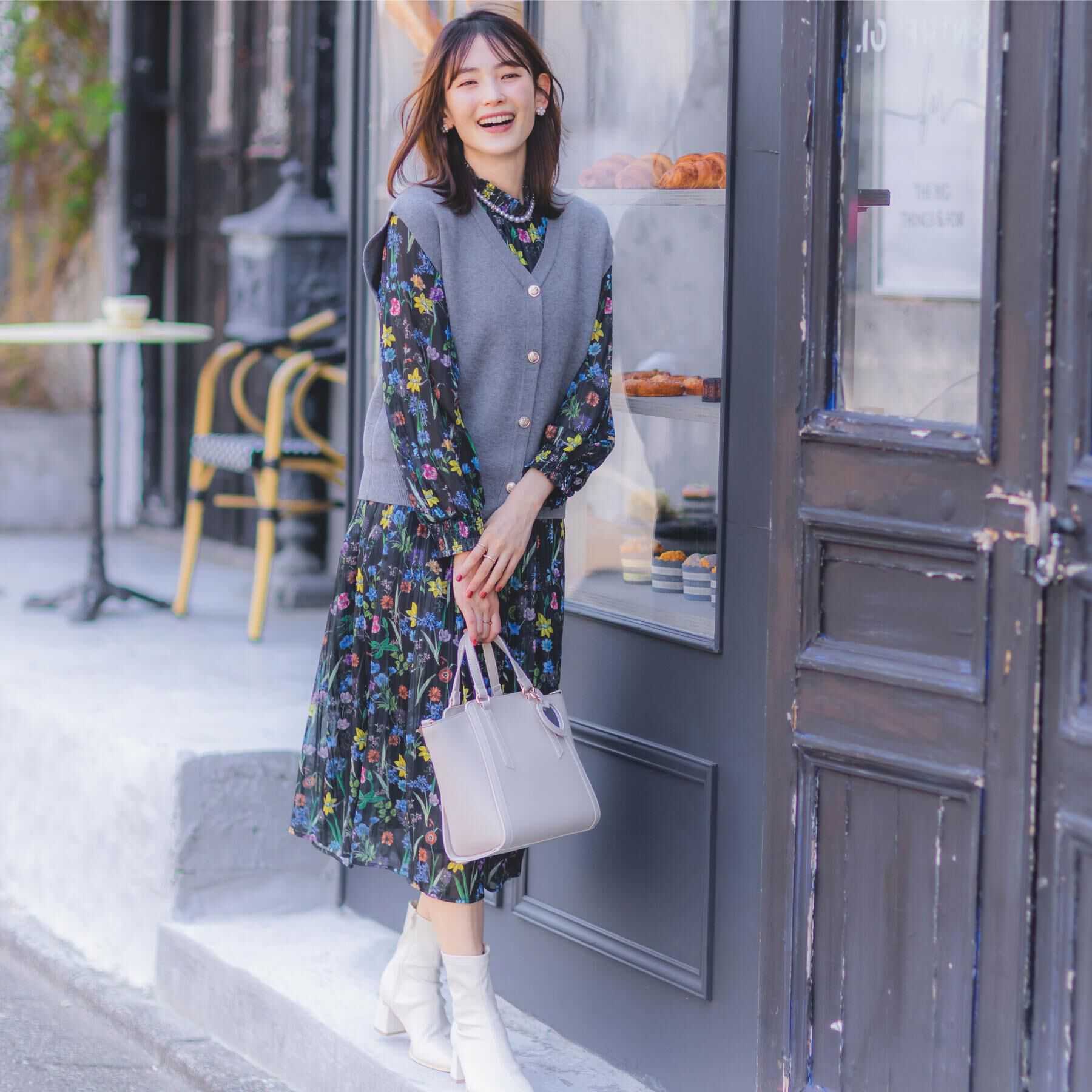 ITS&rsquo;DEMO「【手洗い可】Vネックニットジレ」|ニット・セーター|