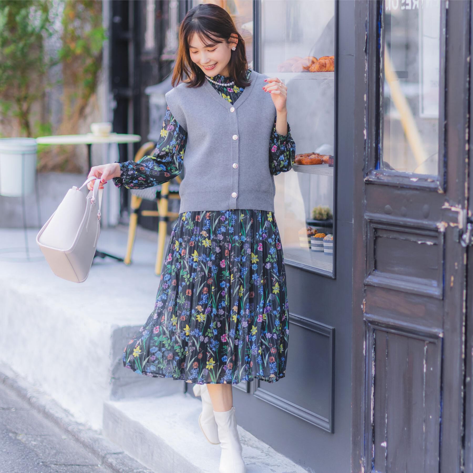 ITS&rsquo;DEMO「【手洗い可】Vネックニットジレ」|ニット・セーター|