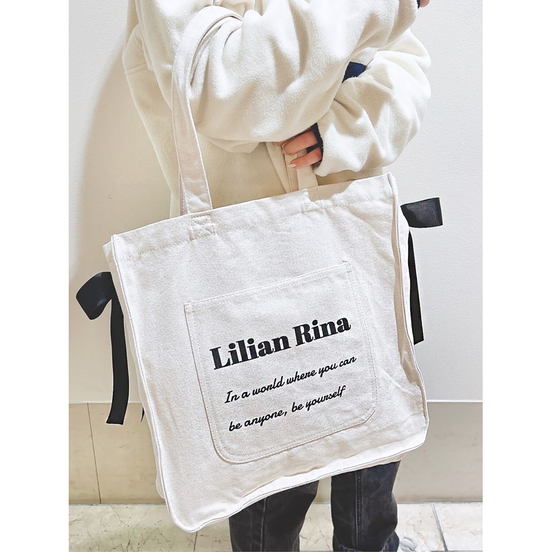 Ober Tashe「【新色入荷】推し活にもぴったり！リリアンリーナサイドリボントートバッグ」|トートバッグ|