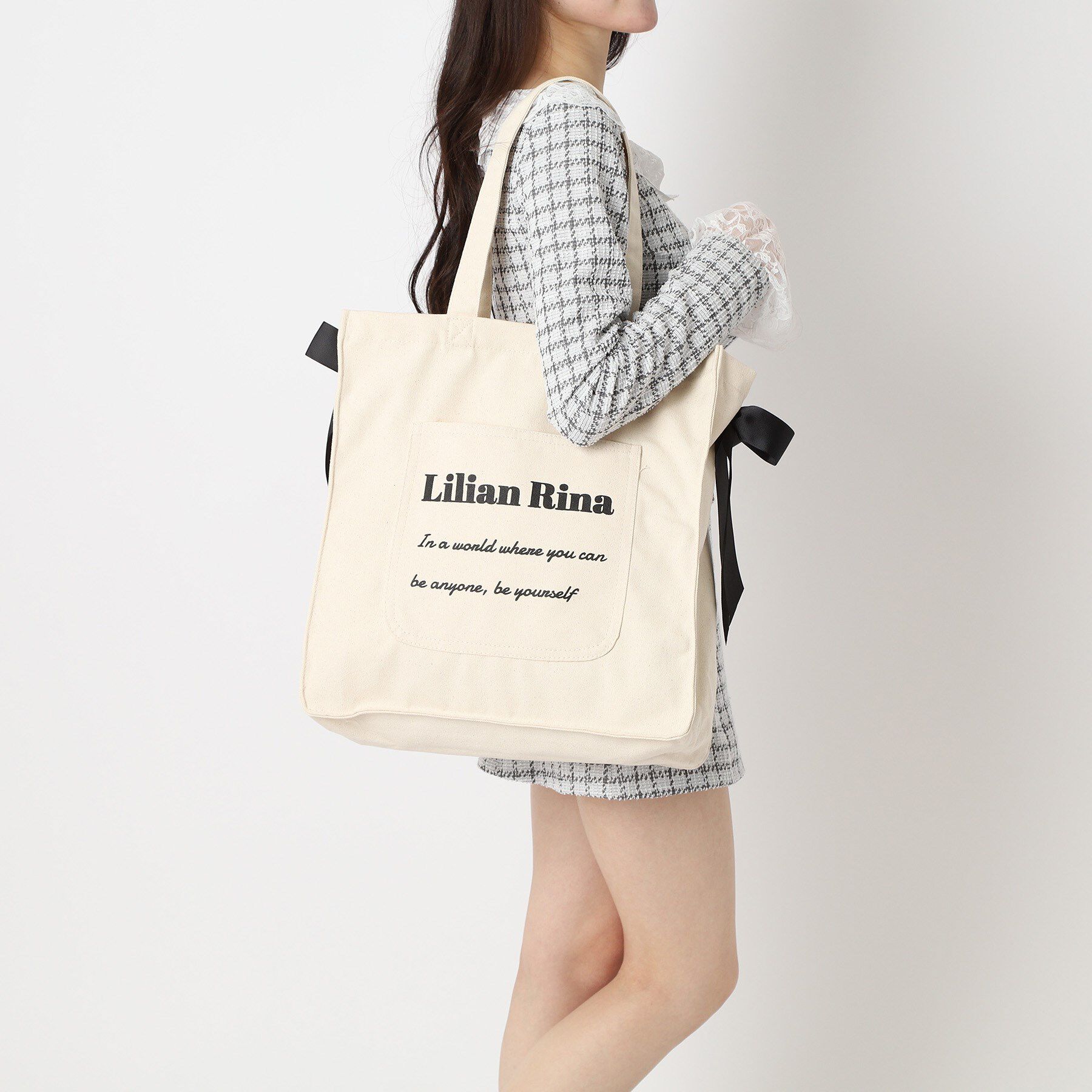 Ober Tashe「【新色入荷】推し活にもぴったり！リリアンリーナサイドリボントートバッグ」|トートバッグ|