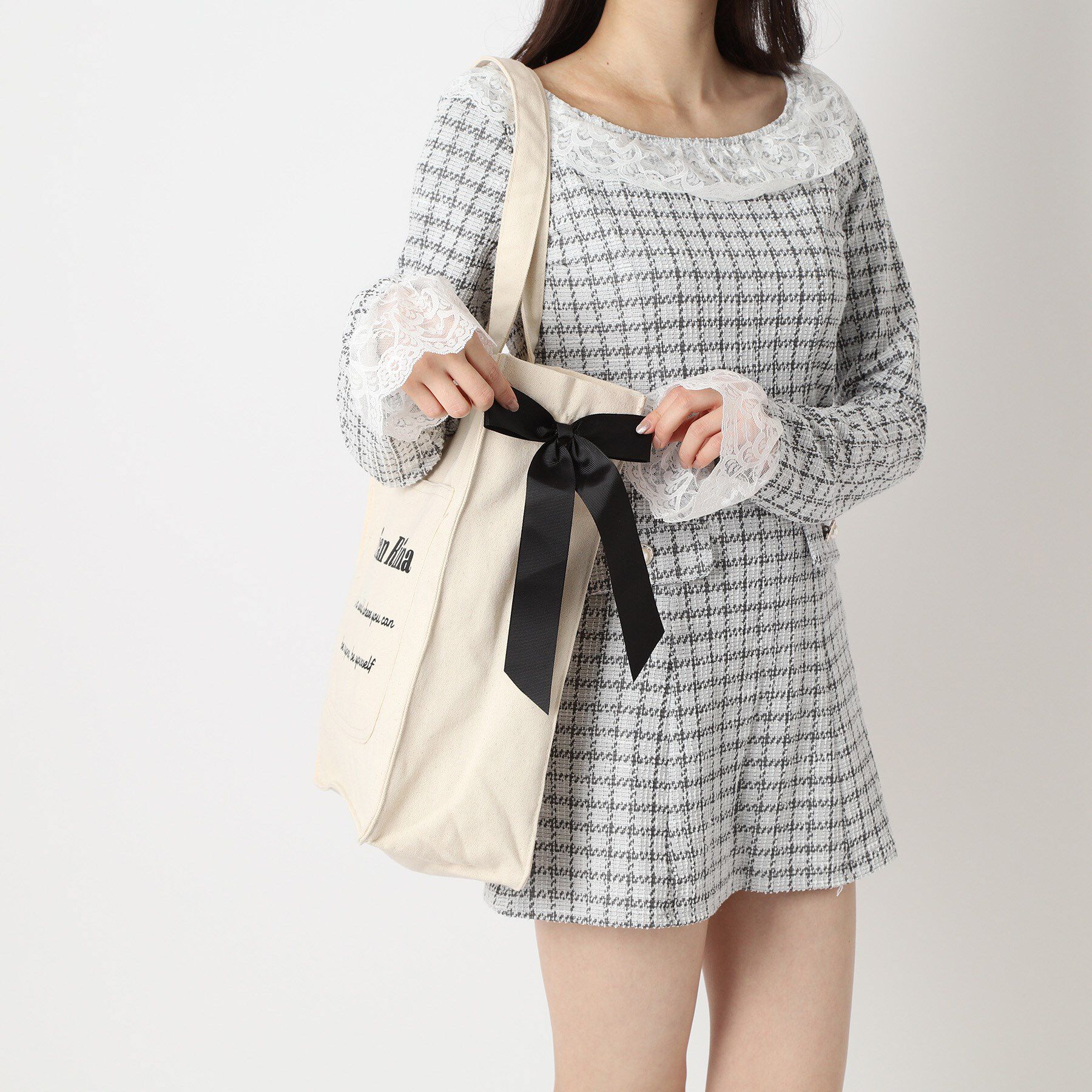 Ober Tashe「【新色入荷】推し活にもぴったり！リリアンリーナサイドリボントートバッグ」|トートバッグ|