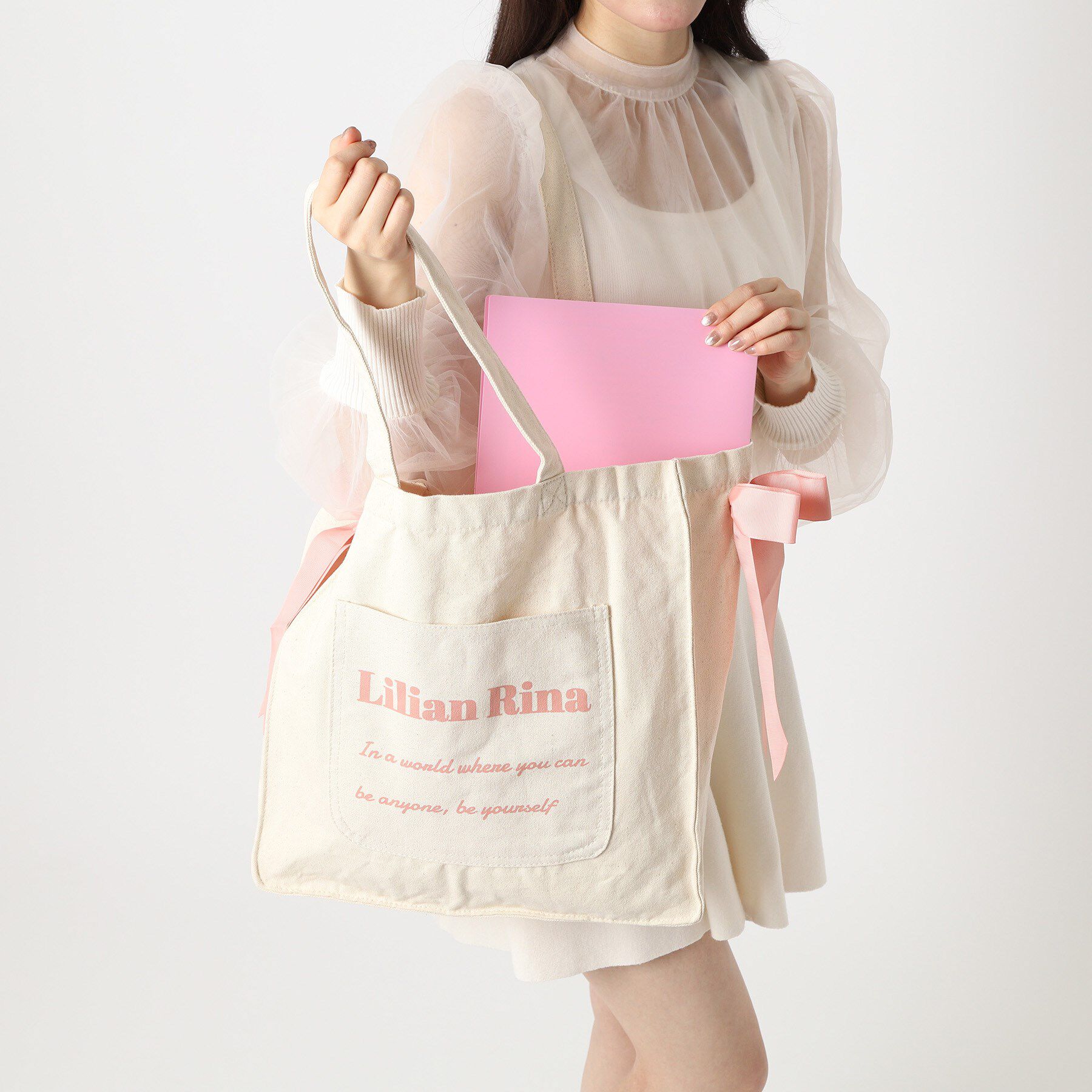 Ober Tashe「【新色入荷】推し活にもぴったり！リリアンリーナサイドリボントートバッグ」|トートバッグ|