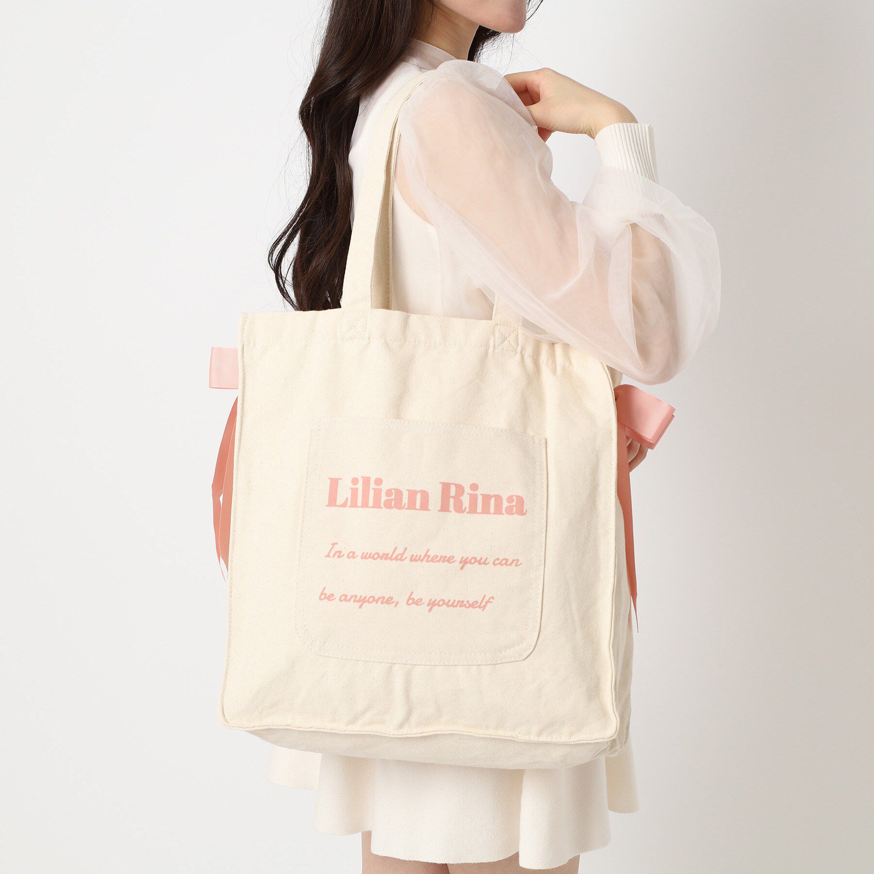 Ober Tashe「【新色入荷】推し活にもぴったり！リリアンリーナサイドリボントートバッグ」|トートバッグ|