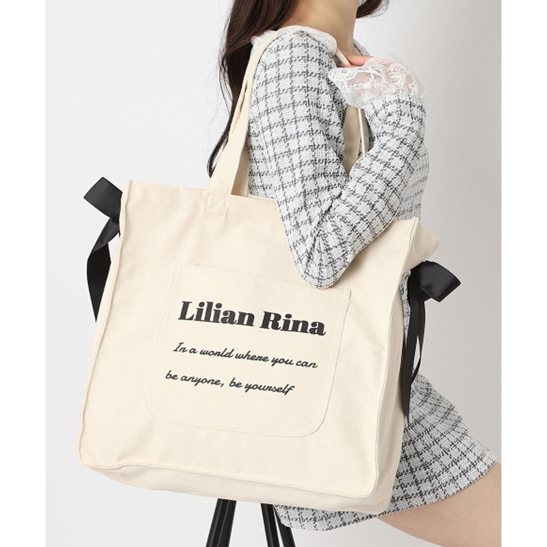 Ober Tashe「【新色入荷】推し活にもぴったり！リリアンリーナサイドリボントートバッグ」|トートバッグ|