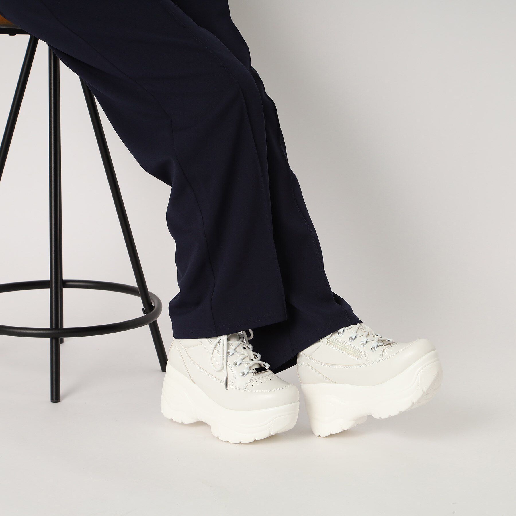 csT&P「＼脱ぎ履きしやすい／ファスナー付厚底スニーカー」|スニーカー|