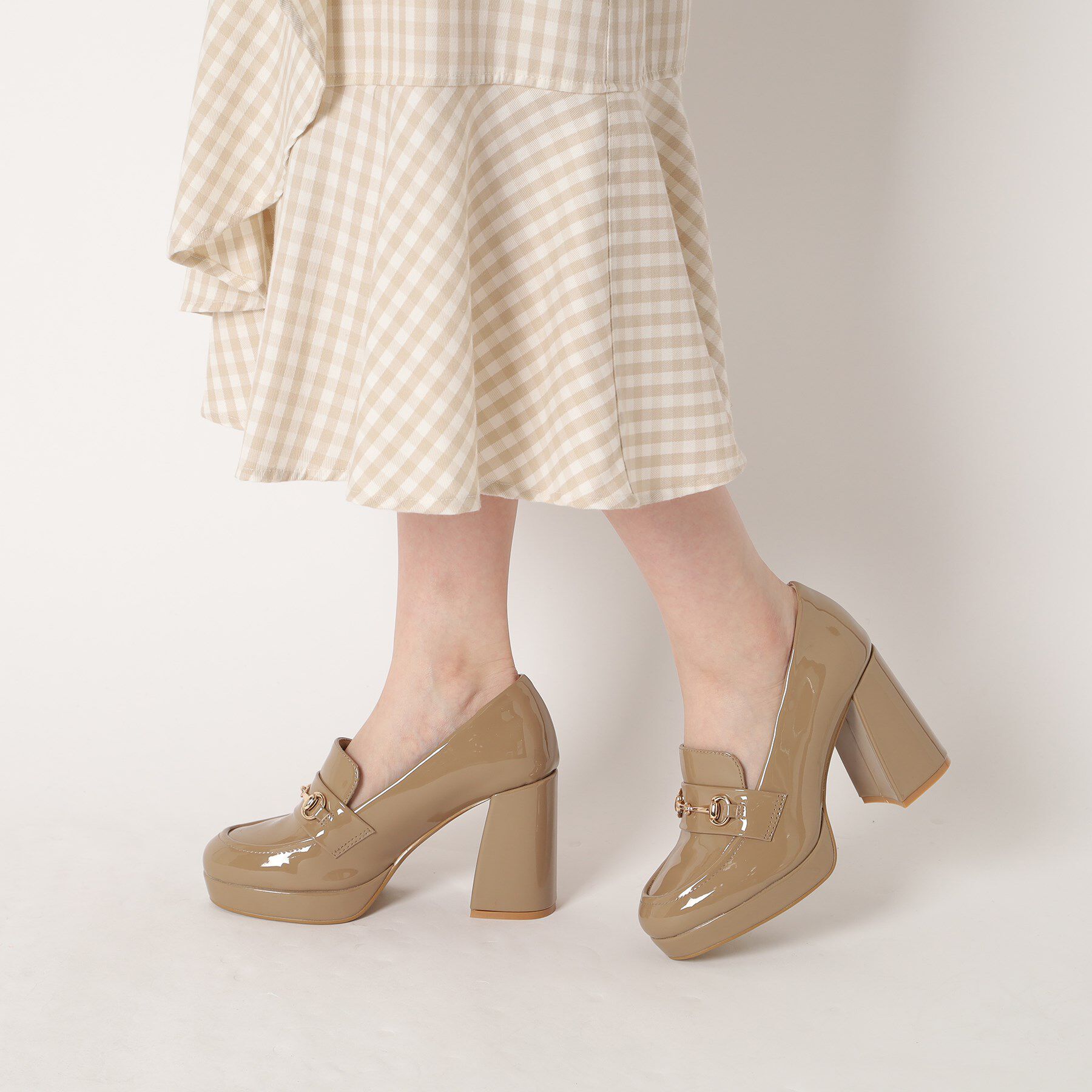 ESPERANZA「厚底ヒールアップローファー 24SS」|パンプス|