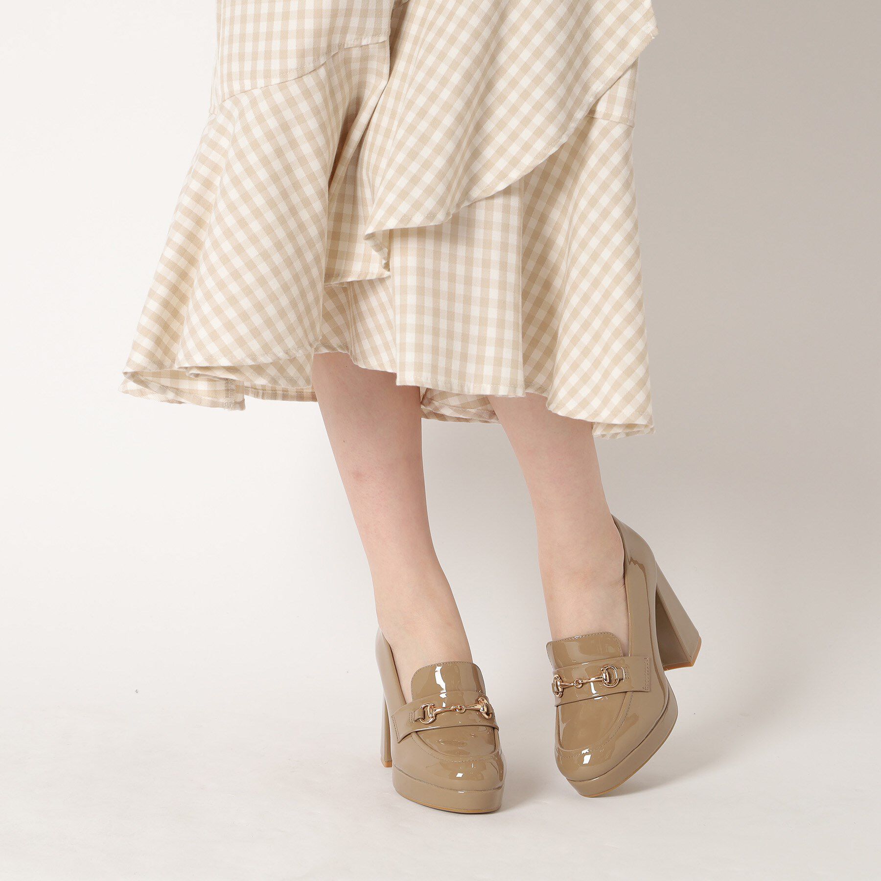 ESPERANZA「厚底ヒールアップローファー 24SS」|パンプス|