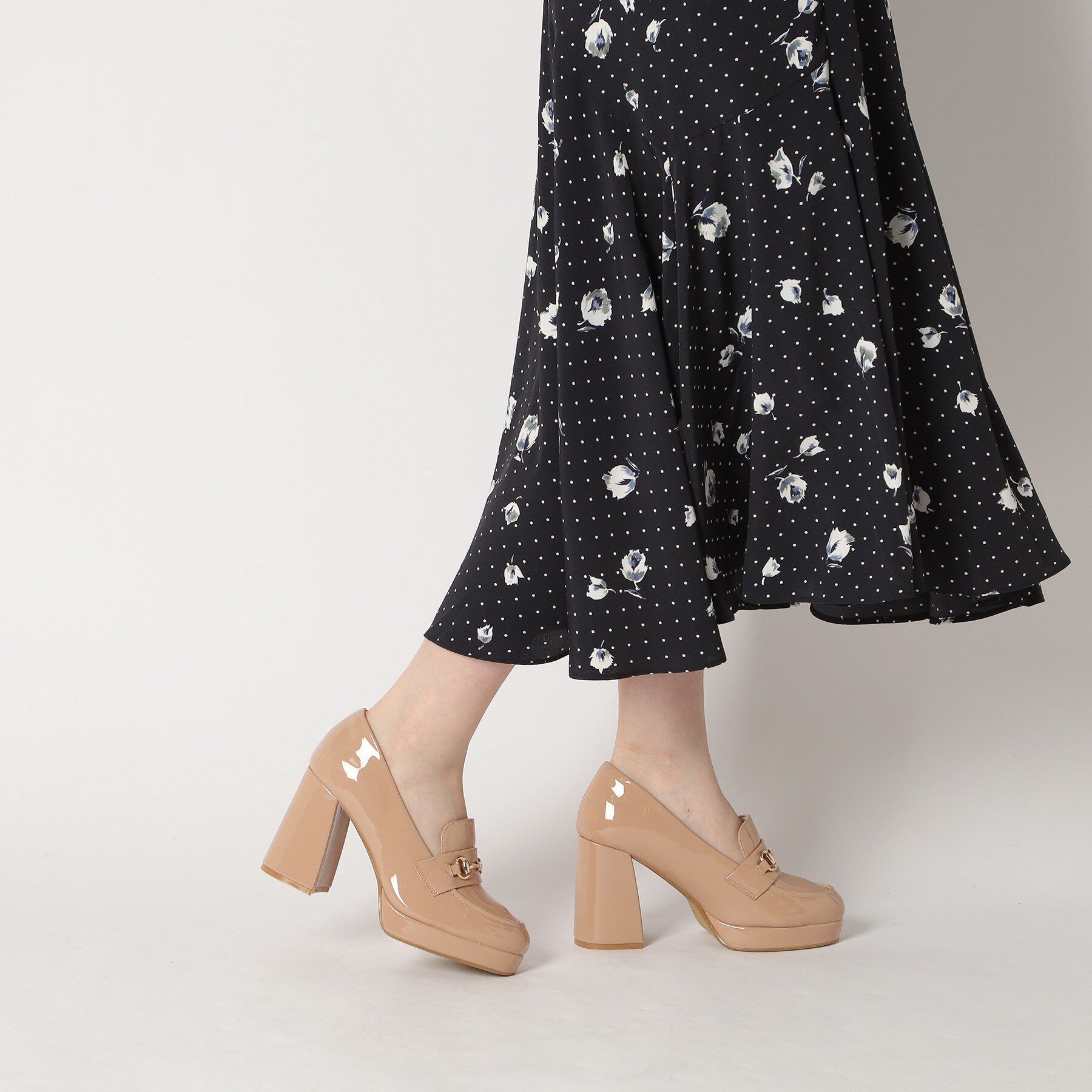 ESPERANZA「厚底ヒールアップローファー 24SS」|パンプス|