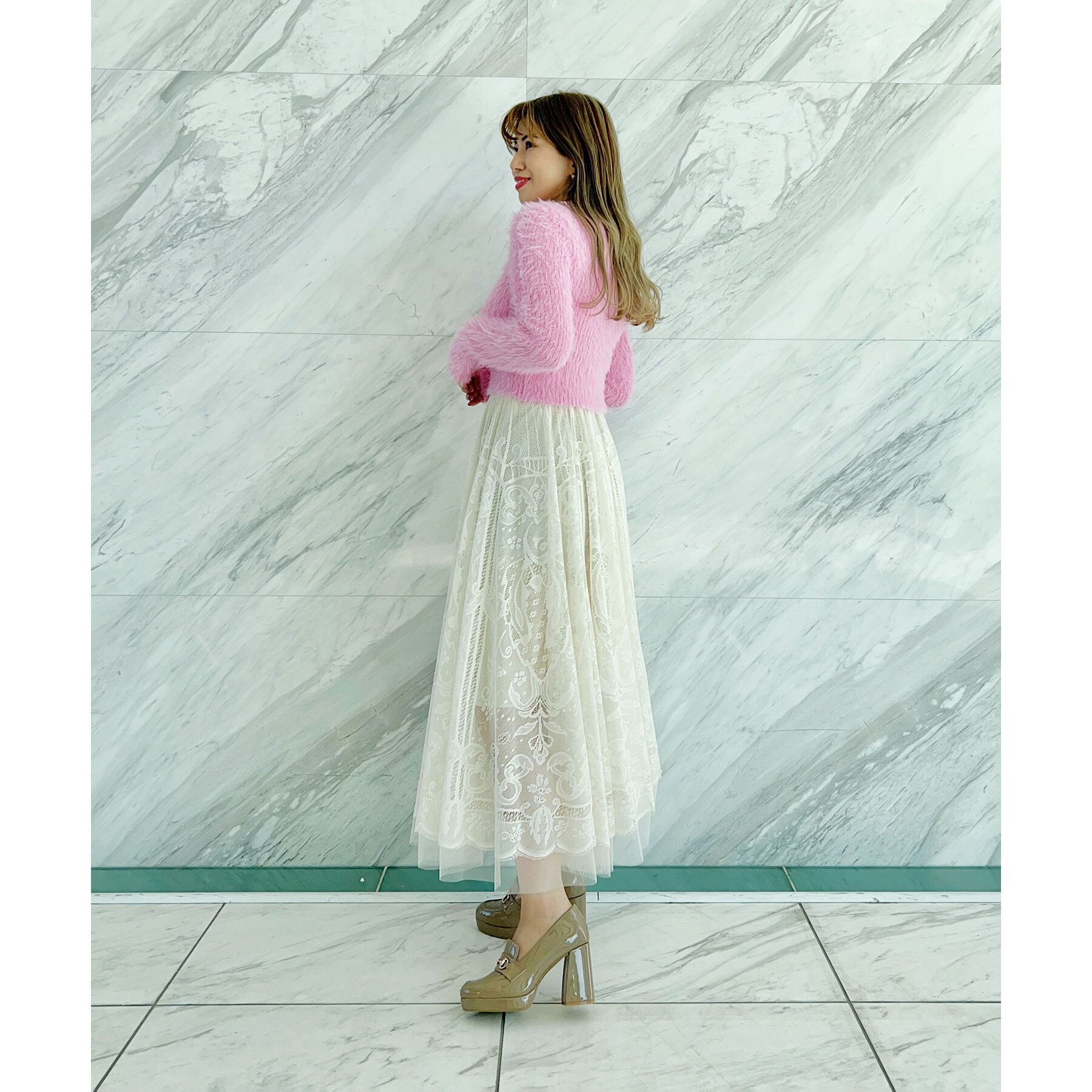 ESPERANZA「厚底ヒールアップローファー 24SS」|パンプス|