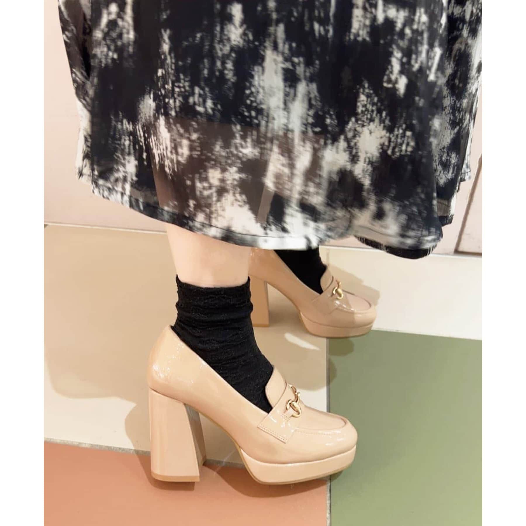 ESPERANZA「厚底ヒールアップローファー 24SS」|パンプス|