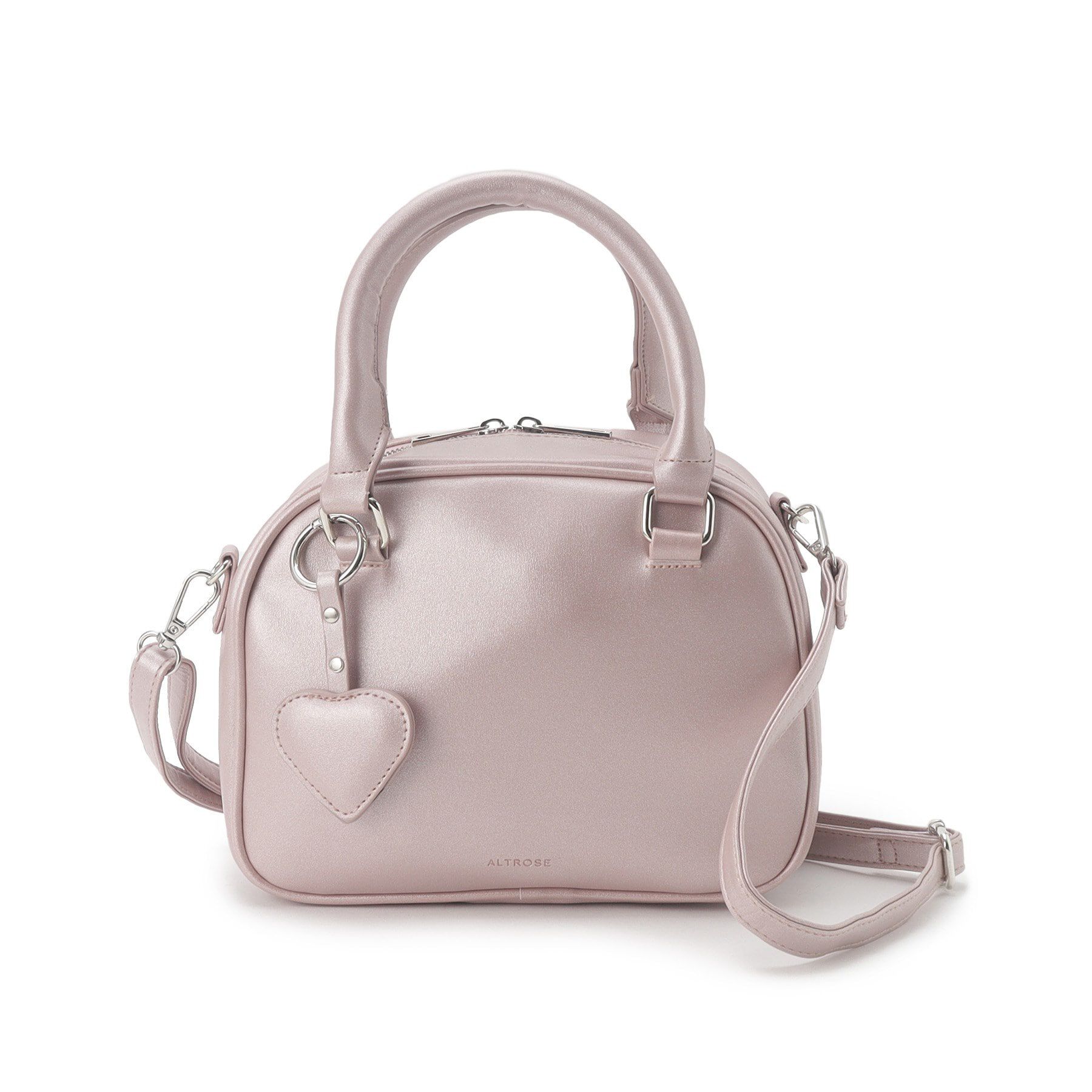 Ober Tashe「ハート付き2WAYボストンバッグ」|ボストンバッグ|ピンク(072)