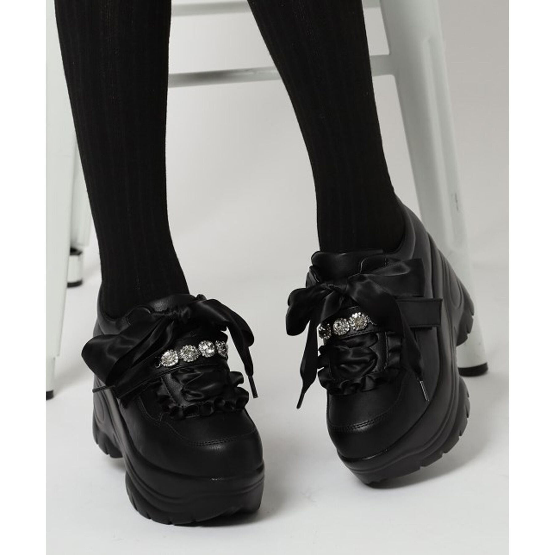 csT&P「厚底キラキラストーン付スニーカー」|スニーカー|