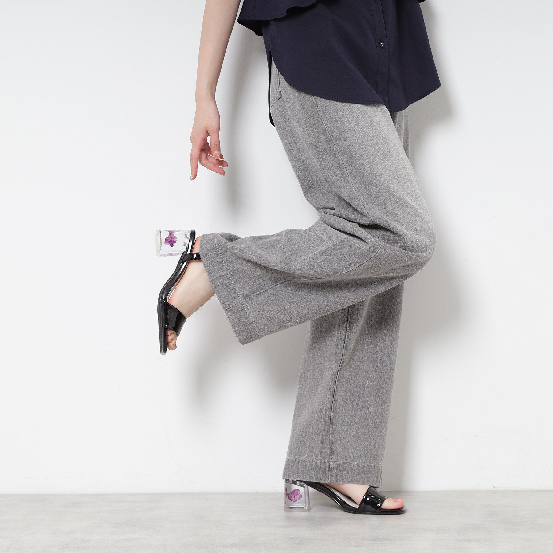 ESPERANZA「フラワークリアヒールサンダル」|サンダル|