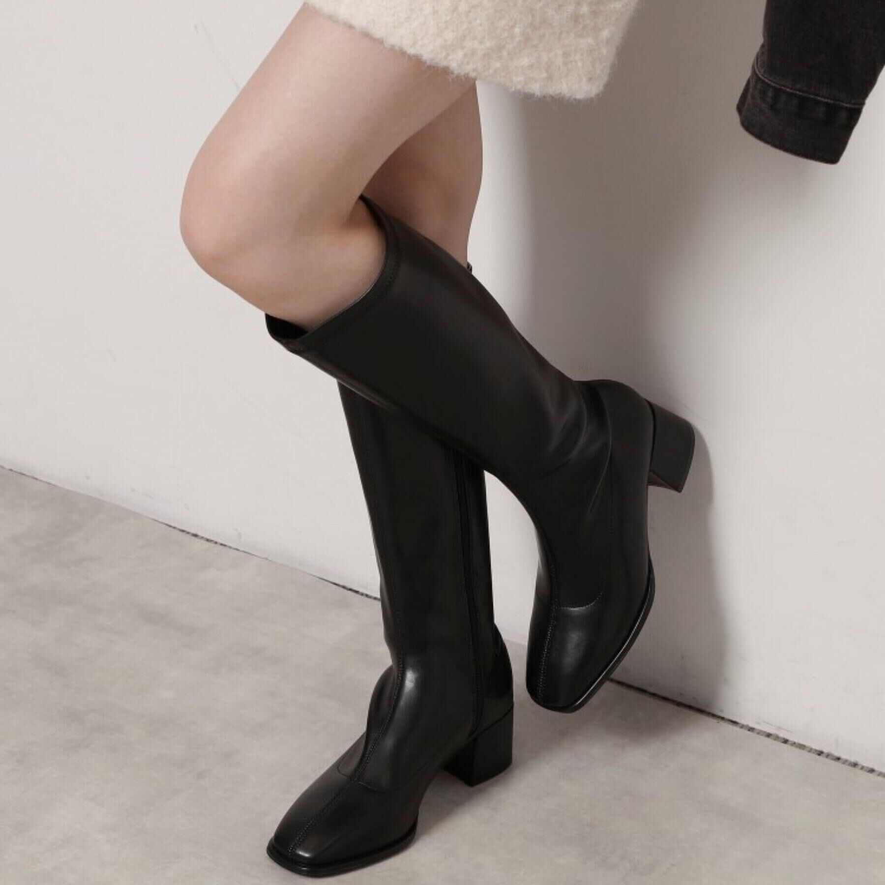 ESPERANZA「スクエアロングブーツ レイン対応」|ショートブーツ|