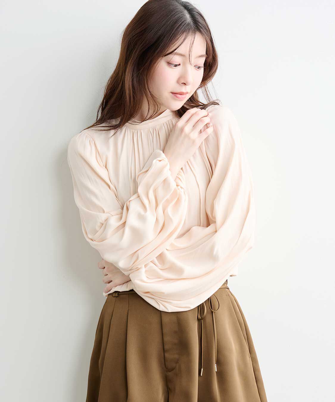 COCO DEAL「バルーンサテンブラウス」|シャツ・ブラウス|
