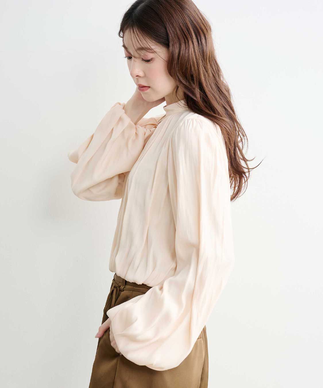 COCO DEAL「バルーンサテンブラウス」|シャツ・ブラウス|