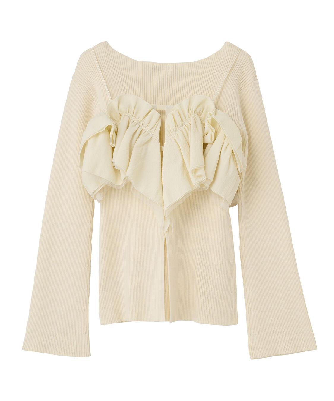 COCO DEAL「フリルビスチェレイヤードリブニット」|ニット・セーター|