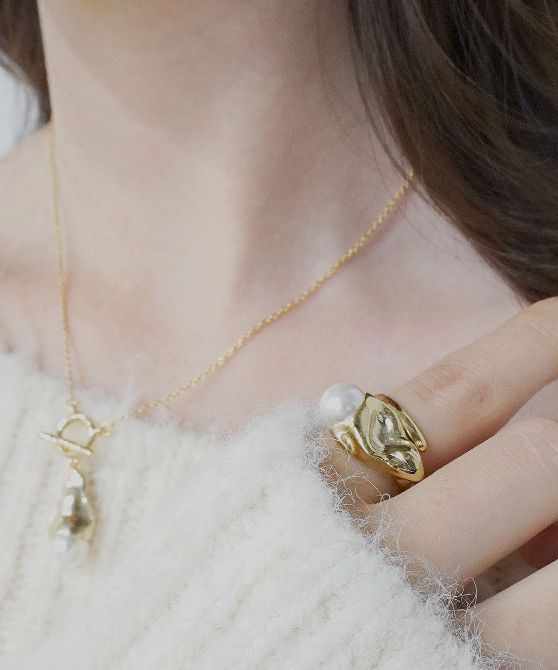 COCO DEAL「Oyster シェルパールネックレス」|ネックレス|