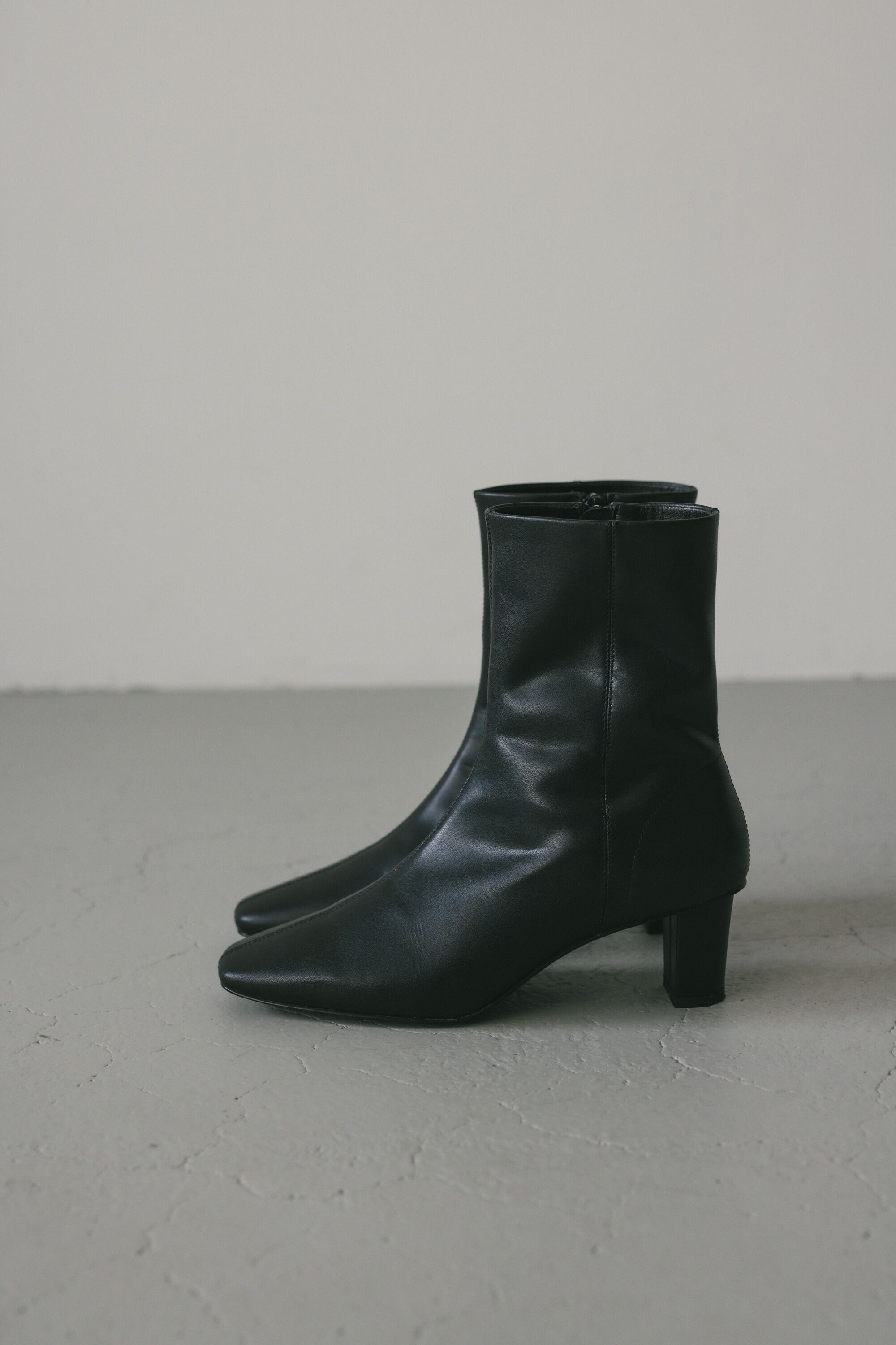 STYLEMIXER「スクエアトゥミドルブーツ」|その他|BLK